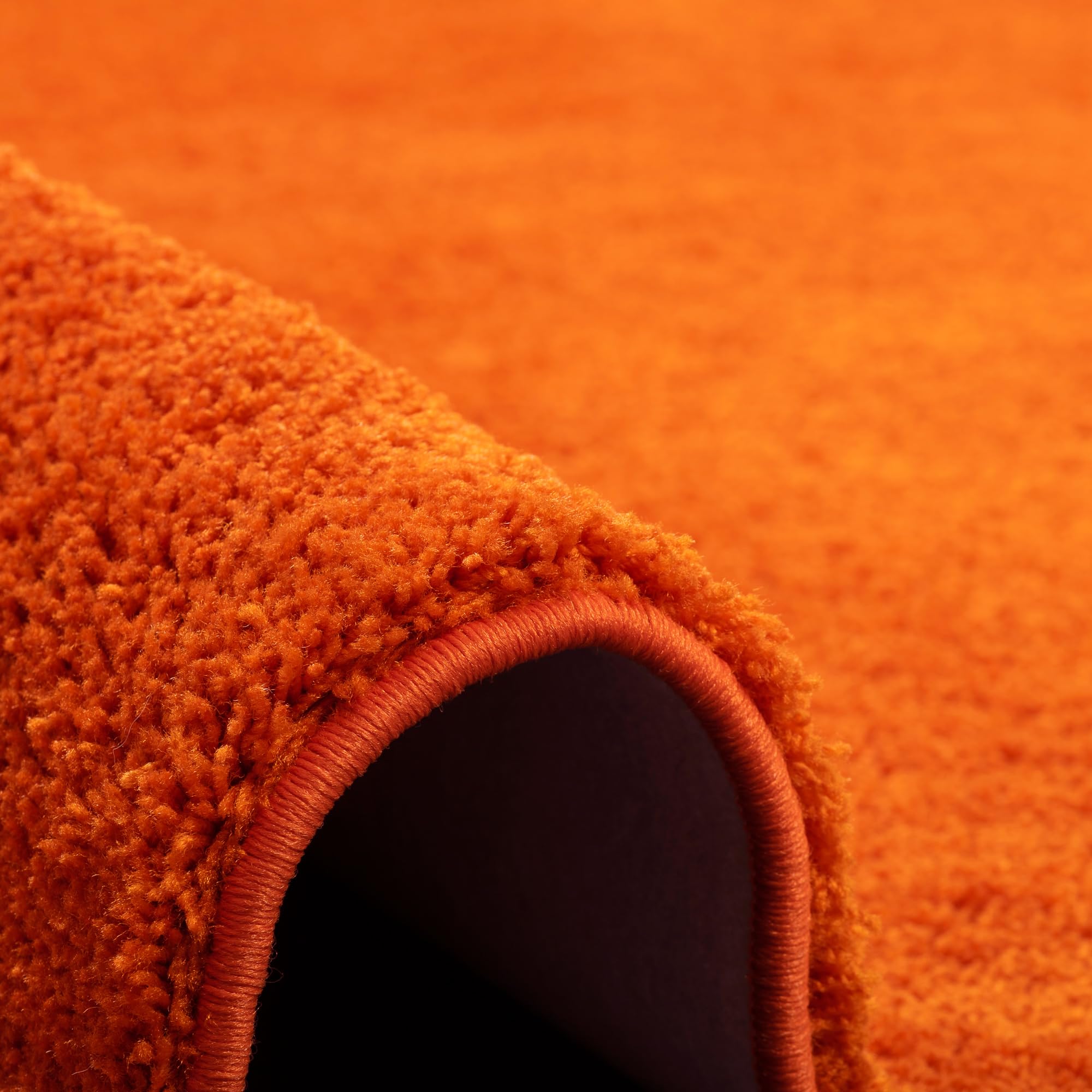 PALACE - Tapis Shaggy à Poils Longs - Orange - 17 Tailles Disponibles