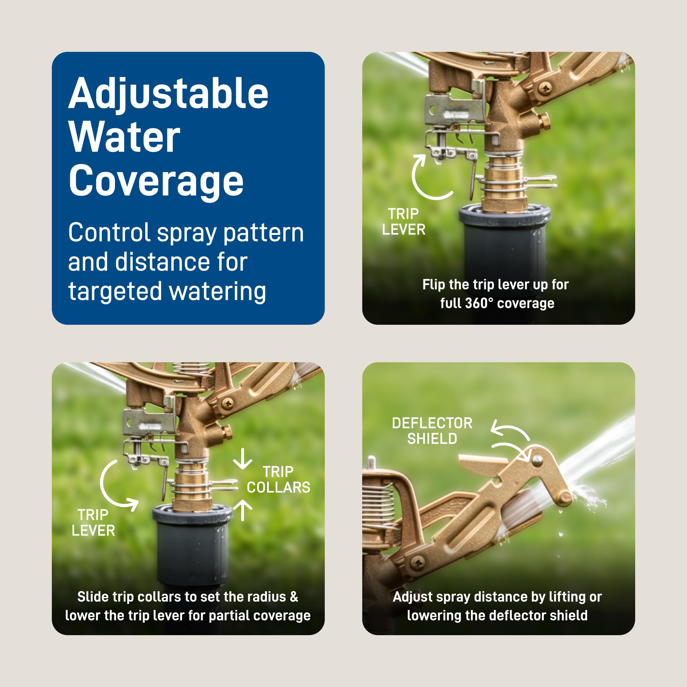 Orbit 55016 Testa irrigatore in Ottone, Attacco 3/4"