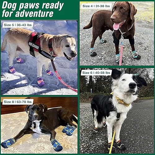 Miniatura 3 de Aokown Zapatos para perro, botas de perro para perros grandes, botines transpirables para perros, protectores de patas para pavimento caliente de