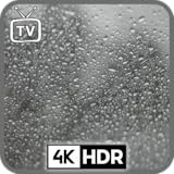 4K 大雨と心地よい雷鳴 - 時刻と日付を表示して眠れる窓用テレビ