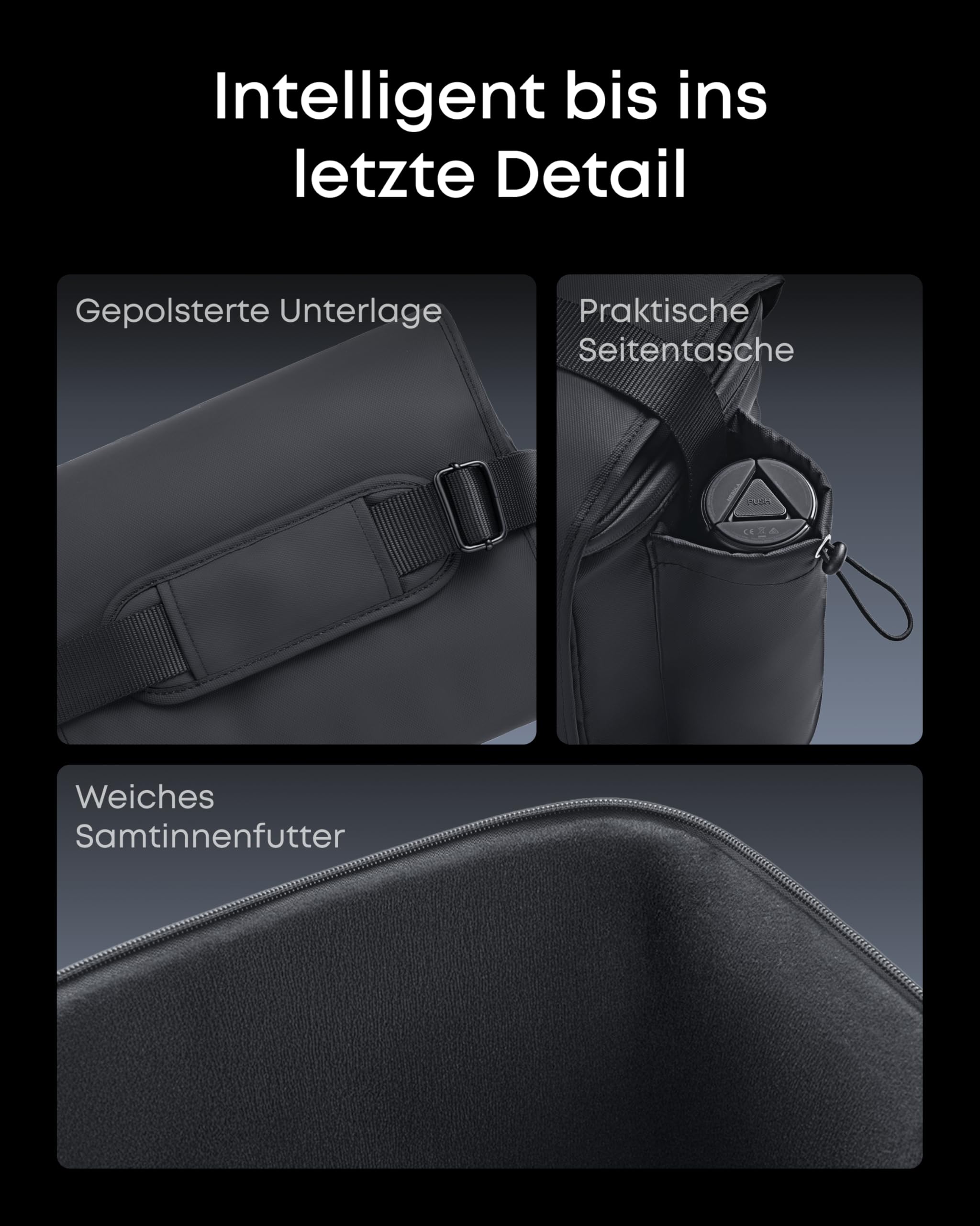 Nebula Transporttasche für P1 Projektor, kompakte und leichte Transporttasche mit anpassbarer Aufbewahrung, Schultergurt, resistenter und wasserfester Polyesterstoff