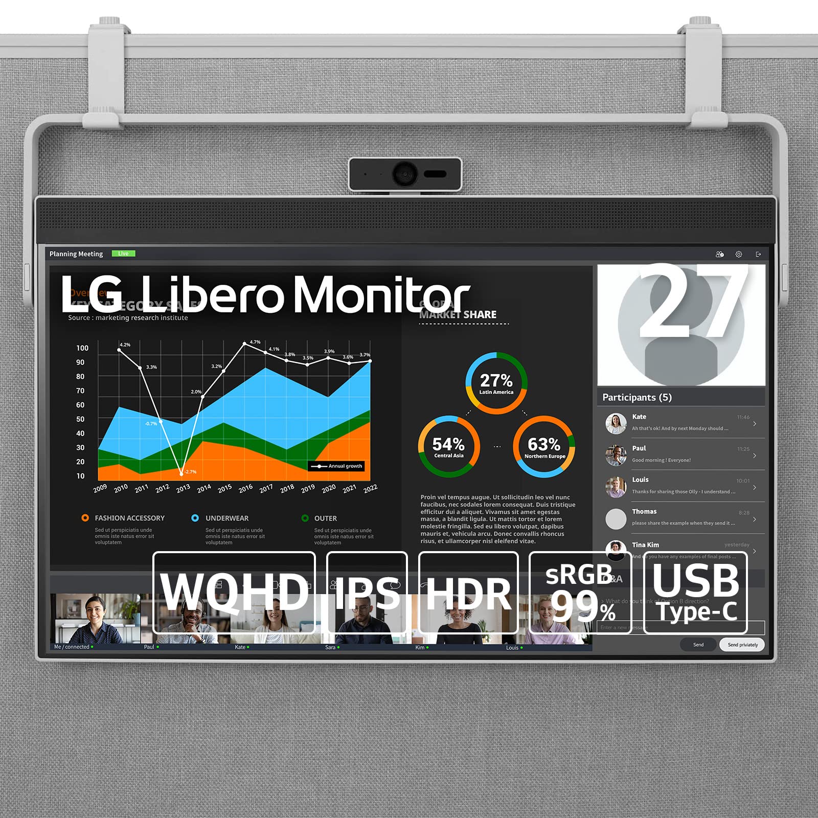 Amazon.co.jp: LG 2wayスタンド モニター ディスプレイ 27BQ70QC-S 27 