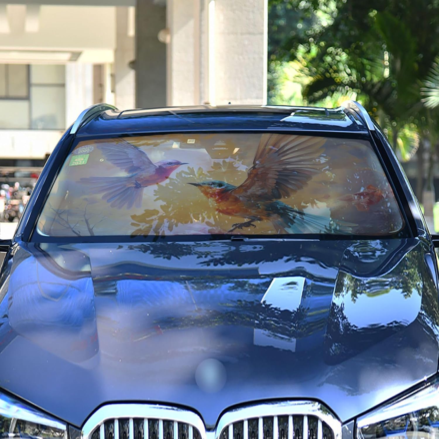 Car Umbrella Sun Shade Cover, Astronaut Space Umbrella Sun Shade for Car Truck Window Front Windshield, Blocks UV Rays Visor Protector Heat Reflector to Keep Your Vehicle Cool