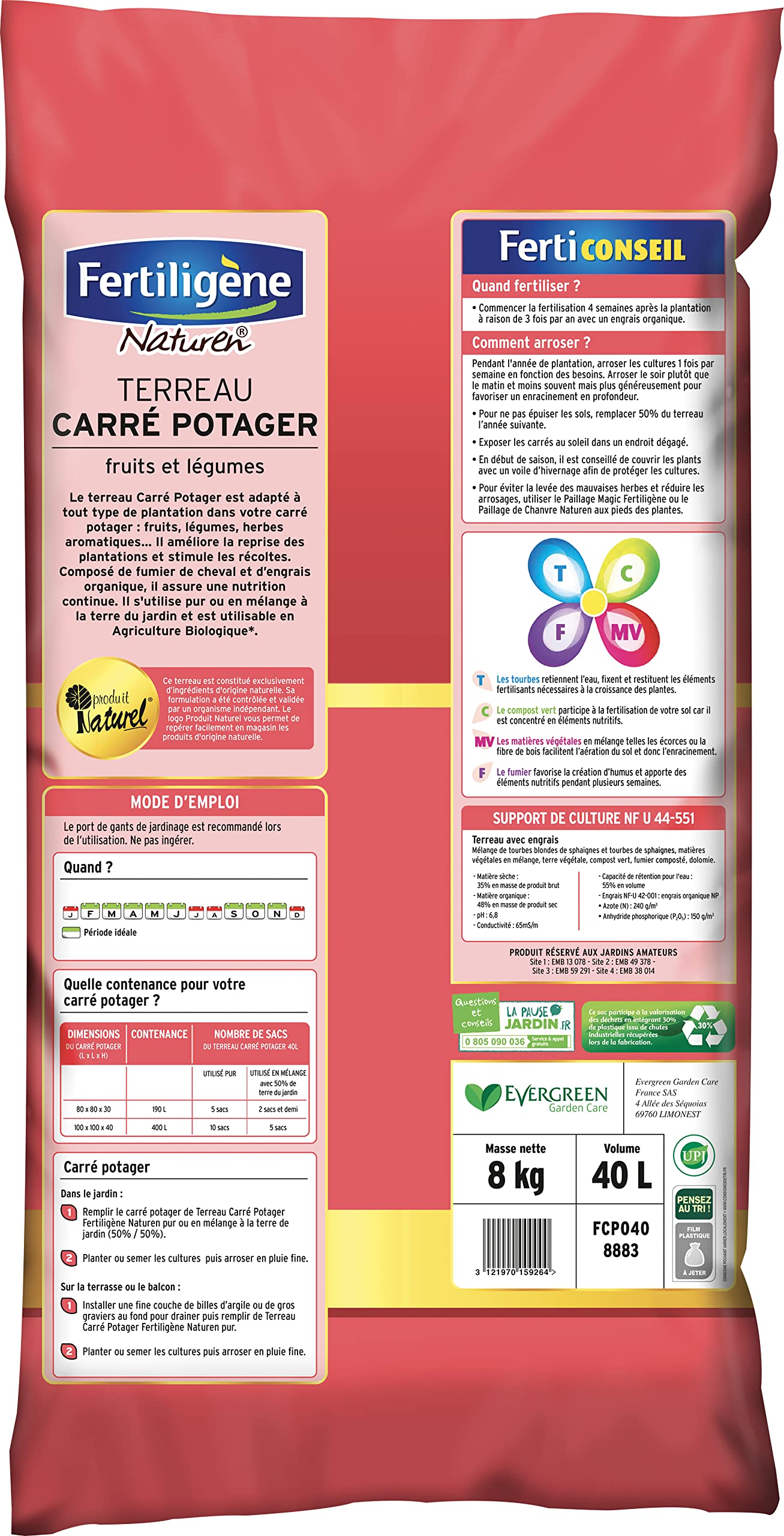FERTILIGENE NATUREN POTPO35 - Terreau Potager Performance Organics UAB