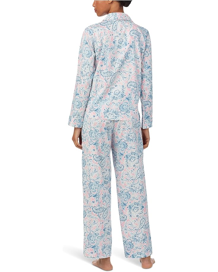 Lauren Ralph Lauren Woven Long Sleeve Notch Long Pj Set - #2 of 3