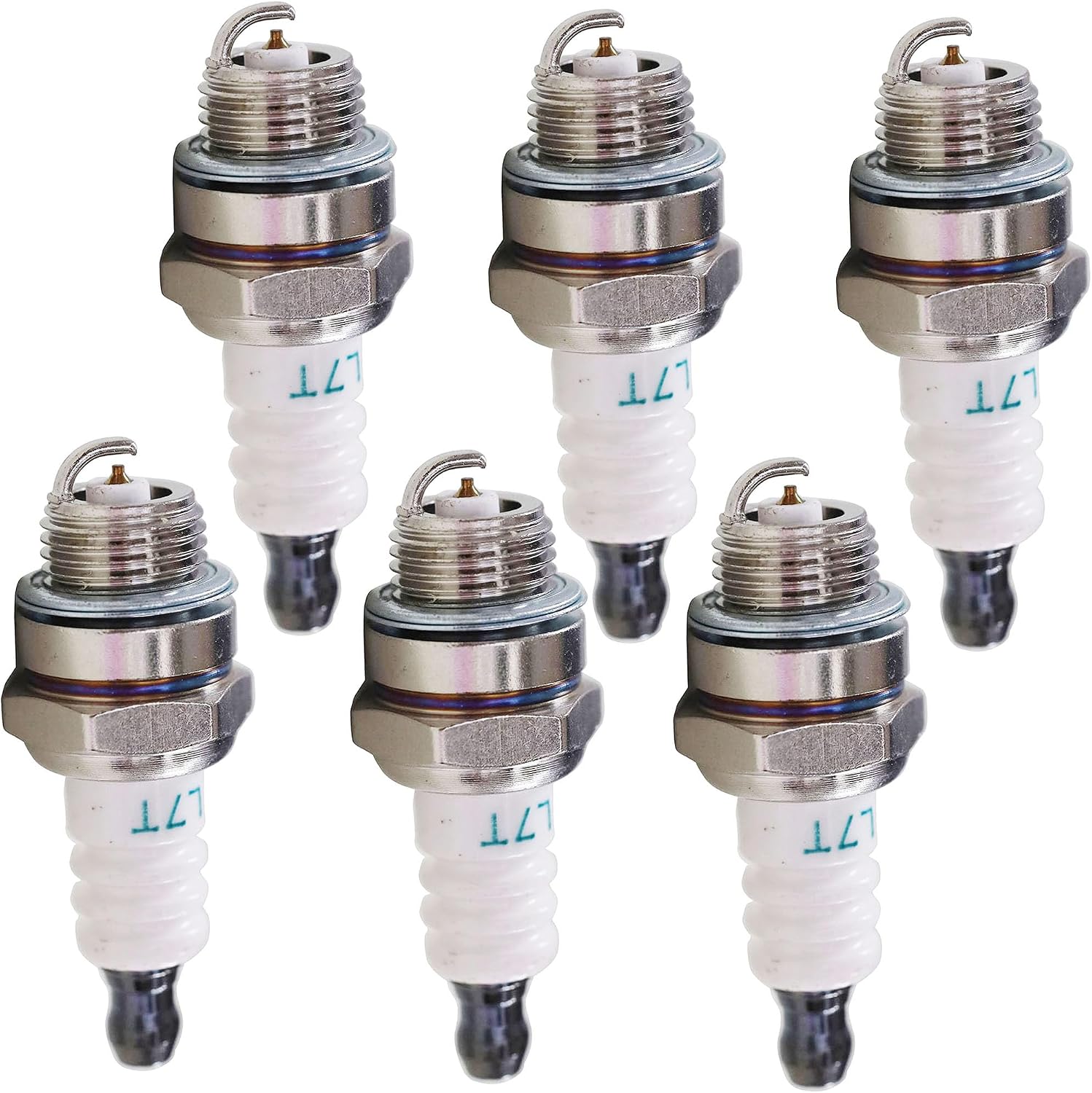 BPMR7A Spark Plugs for NGK 6703 BPM7C RCJ6Y RCJ7Y for 2-Stroke Small Engine Chainsaw Lawn Mover Trimmer Blower Saw Strimmer Brushcutter (6 pcs)