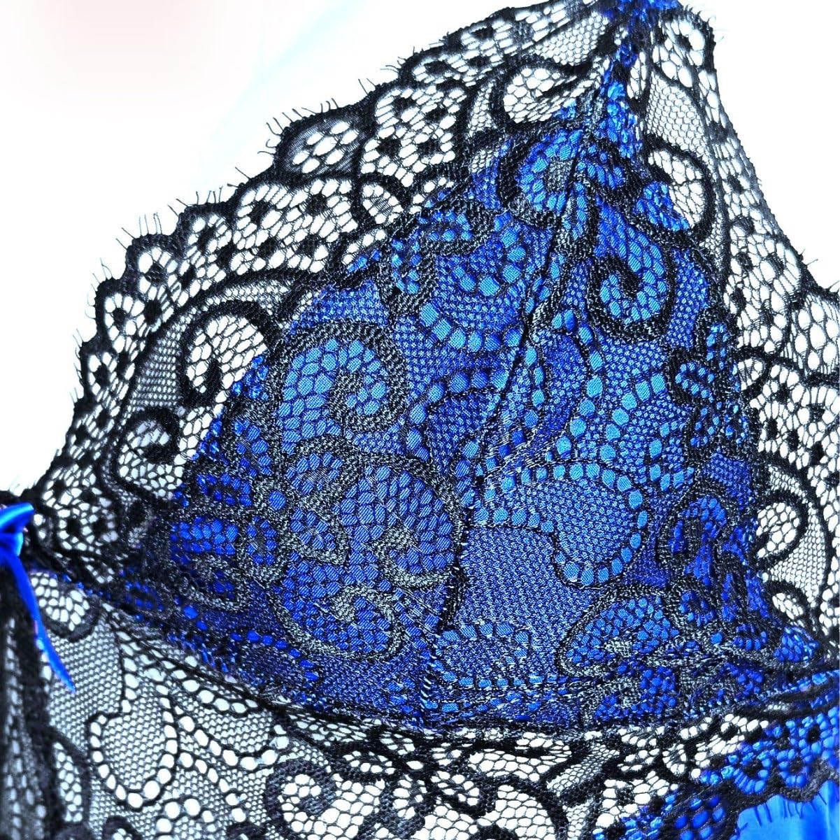 Vestaglia Donna Completo Due Pezzi da Donna Composto da Canotta in Raso con Inserti in Pizzo E Schiena Scoperta.