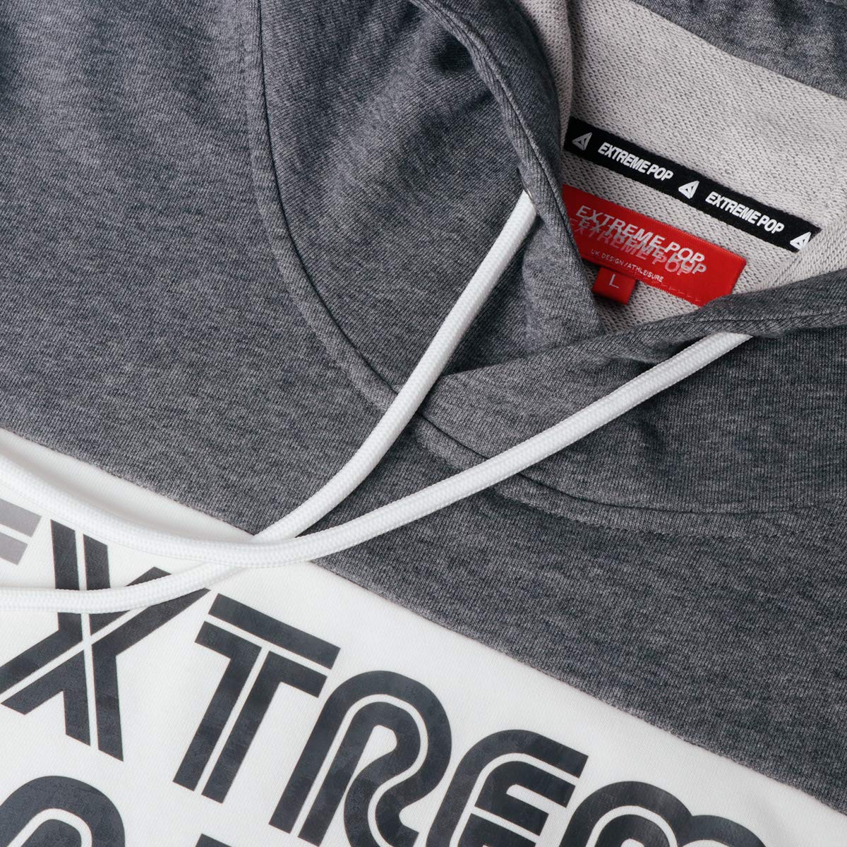 Extreme Pop Hombre Sudadera con Capucha de Color Block Sudaderas Jersey con Estampado Digital UK Brand