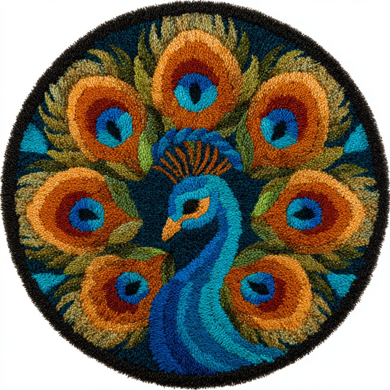 Kitquiver Tapestry Kits for Adults Fantasy Peacock 80x80cm
