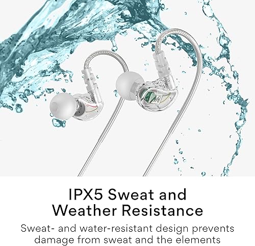 Miniatura 4 de MEE audio M6 Sport USB-C - Auriculares con cable con cable de memoria, auriculares con micrófono y control remoto de 3 botones para iPhone 15, iPad,