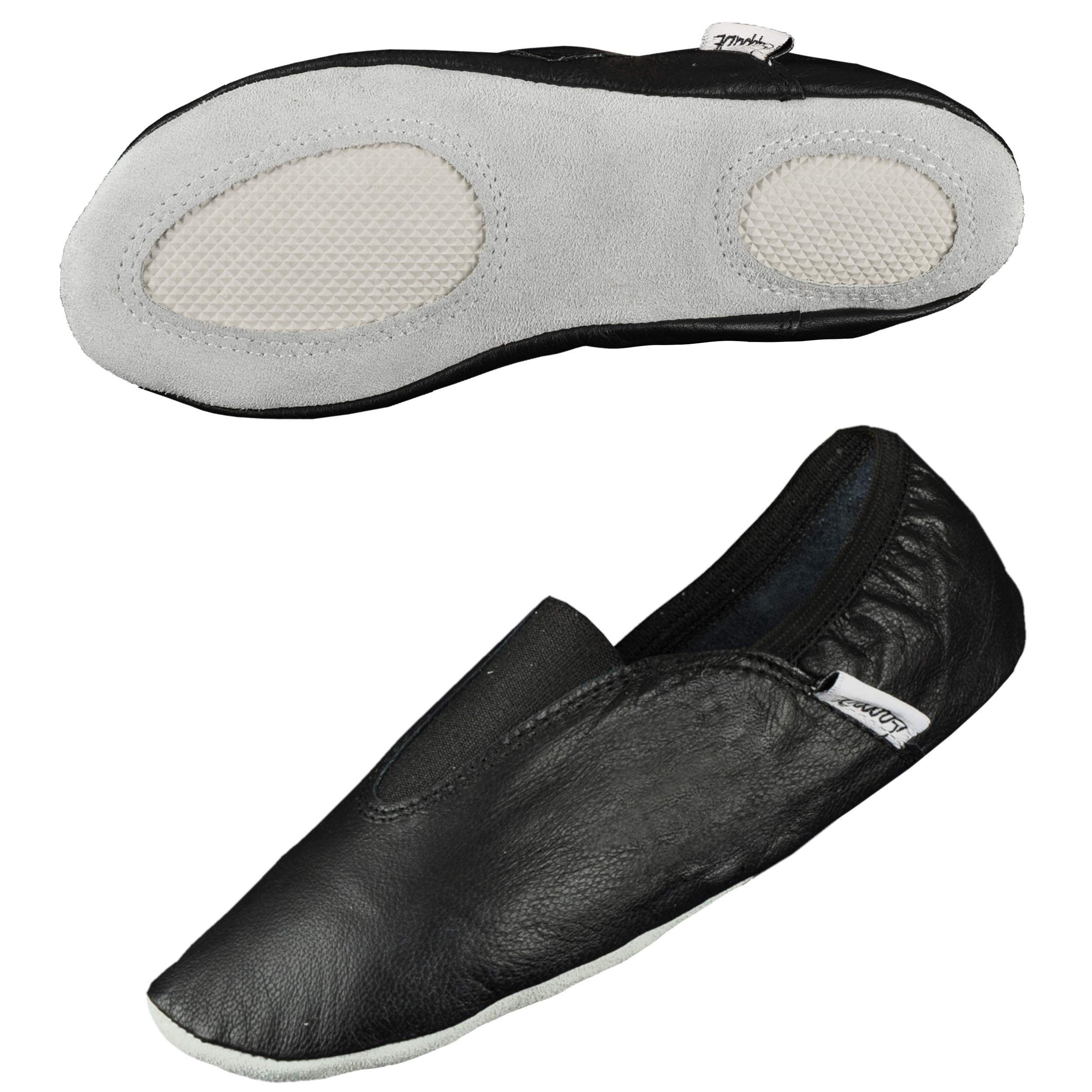 Lappade Chaussons de Gymnastique, Chaussons de Ballet, Chaussons de Gymnastique, Chaussons de Danse avec Coussinets en Caoutchouc Taille 22-46 Noir ou Blanc
