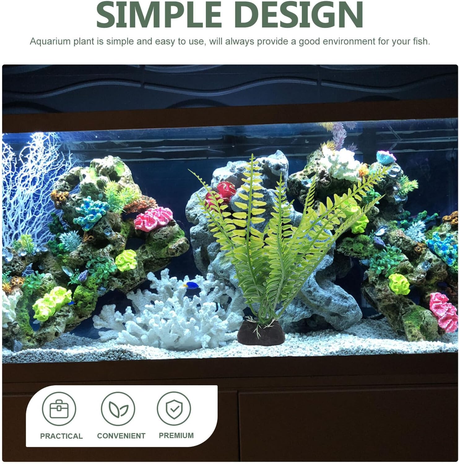 12pcs Aquarium Artificial Plants Fish Tank Decorations Replaceable Plastic Aquarium Décor for Desktop and Fish Tank Accessories