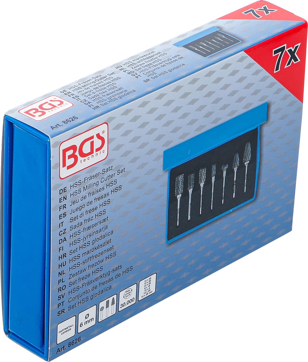 BGS 8626 | HSS Milling Cutter Set | 7 pcs.