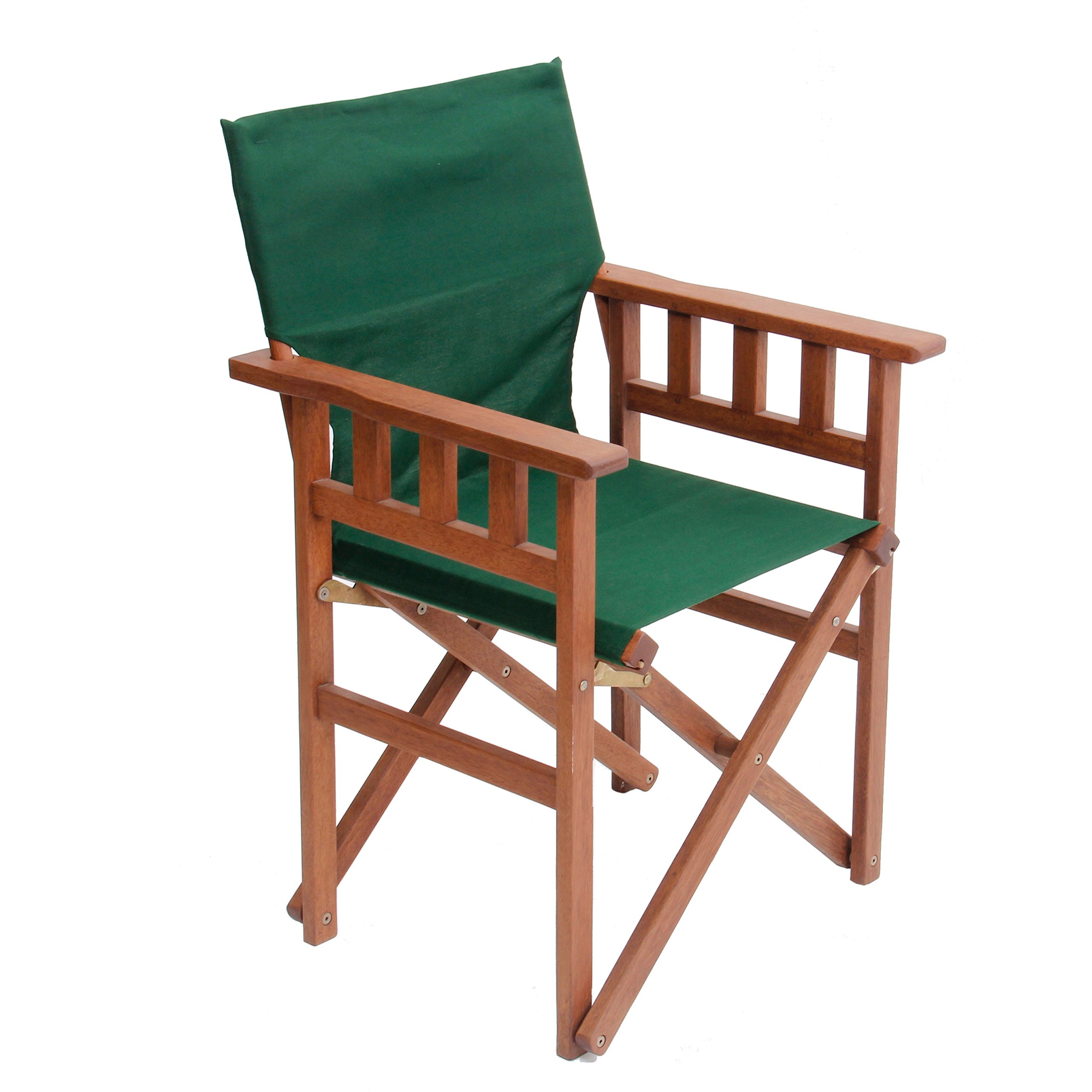 BYER OF MAINEPangean Campaign Chair, Portable Hardwood Folding Chair with Heavy-Duty Canvas Seat Material. Ideal Patio, Deck & Camping Seat 20″D × 23″W × 36″H, 250 lbs Capacity, Green