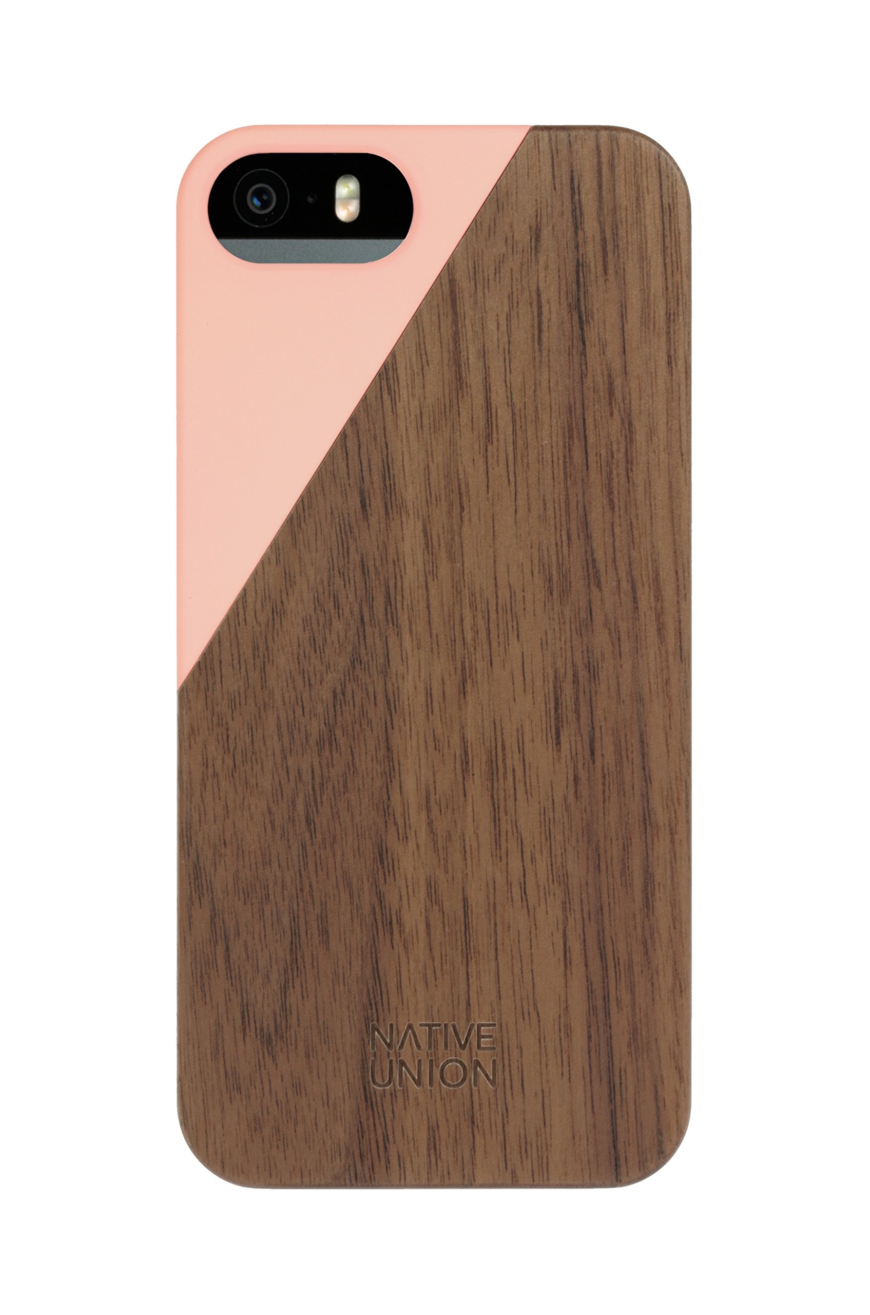 Native Union CLIC Wooden Case for iPhone SE, iPhone 5, iPhone 5s - Handcrafted Real Walnut Wood Protective Slim Cover (Blossom)