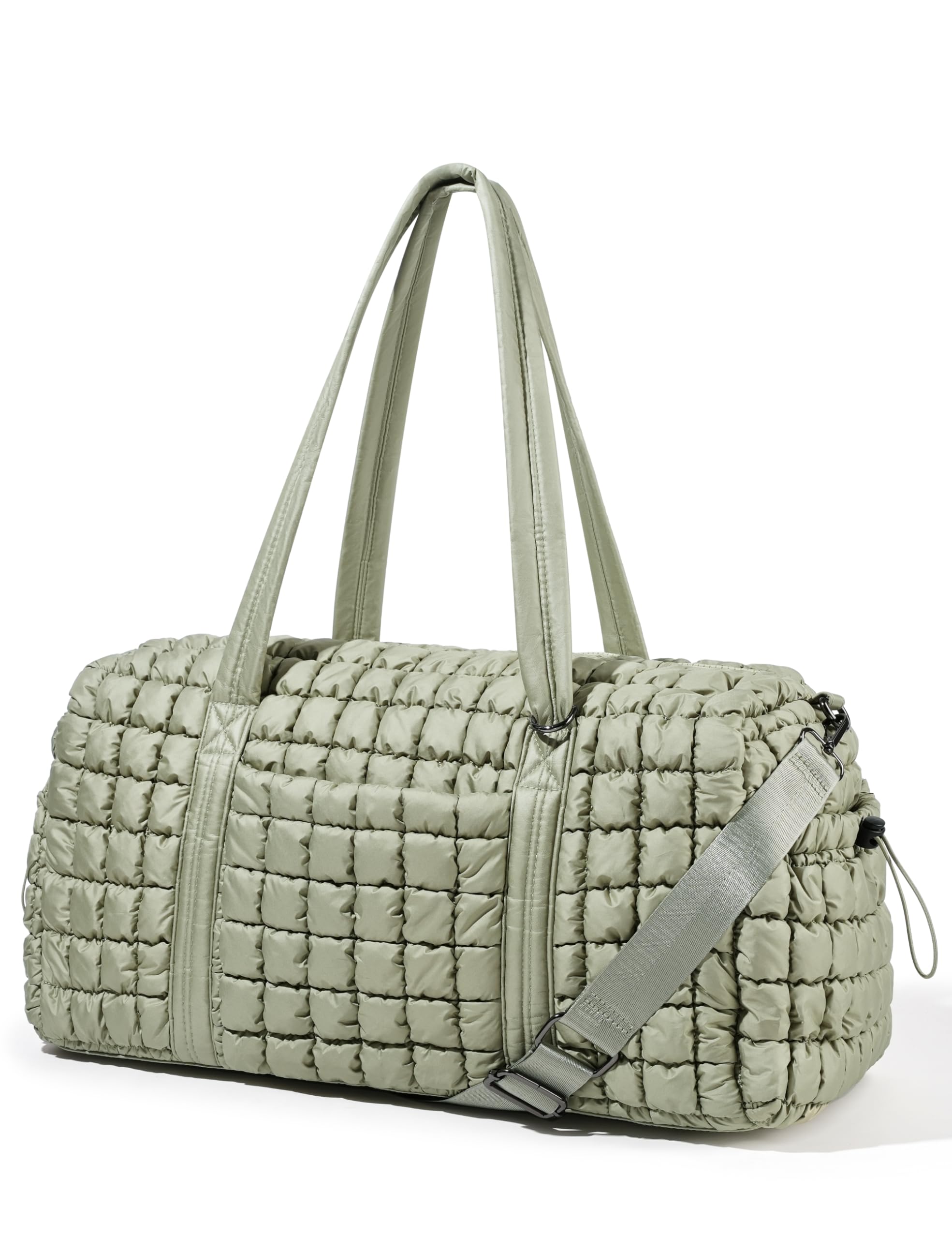 Quilted Travel Duffle Bag for Women Medium Weekender Bag Puffer Overnight Bag Large Soft Puffy Duffel Bag Carry-On Gym Bag Lightweight Personal Item