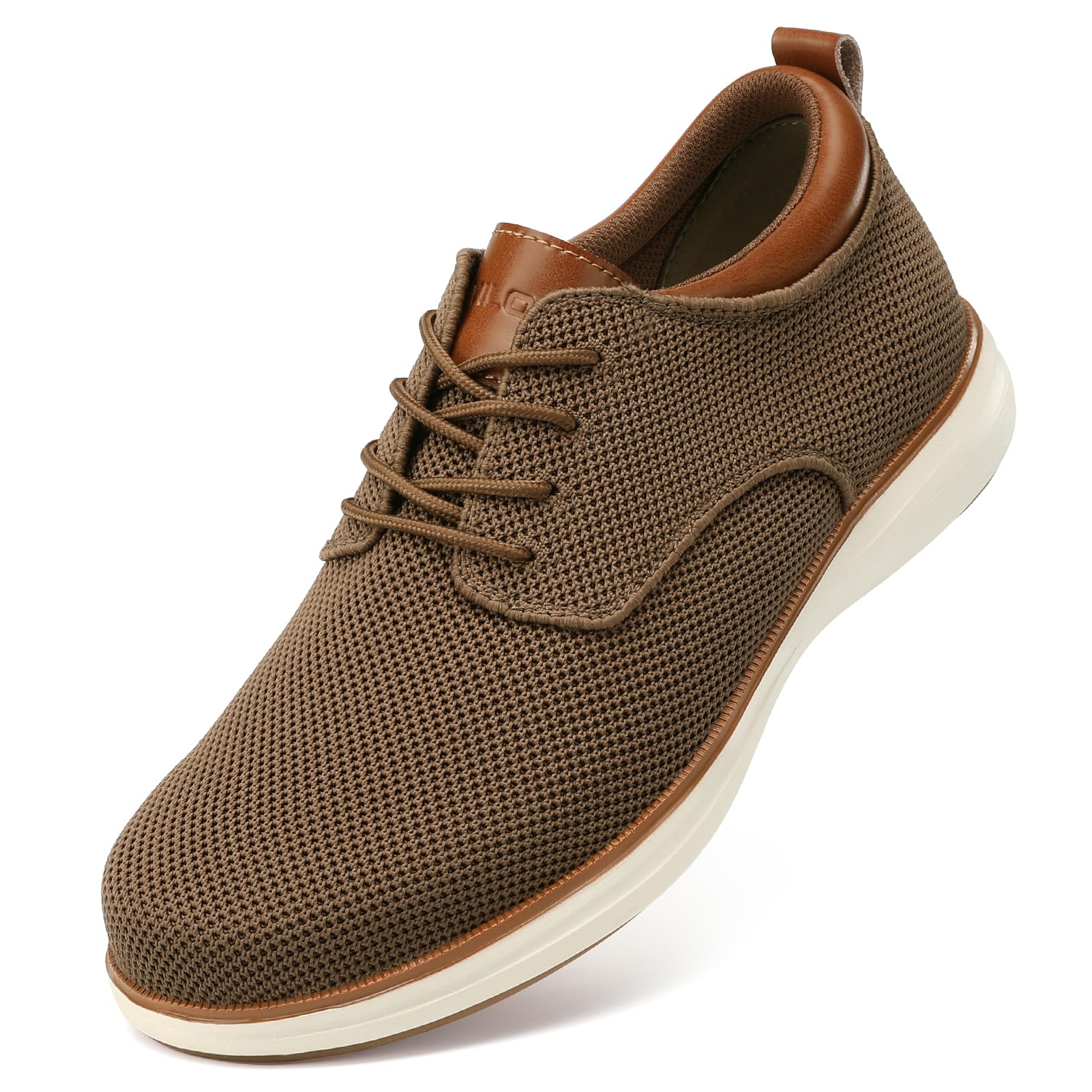 VILOCY Mens Wide Casual Dress Oxfords Business Shoes Fashion Sneakers Mesh Breathable Comfortable Walking Shoes