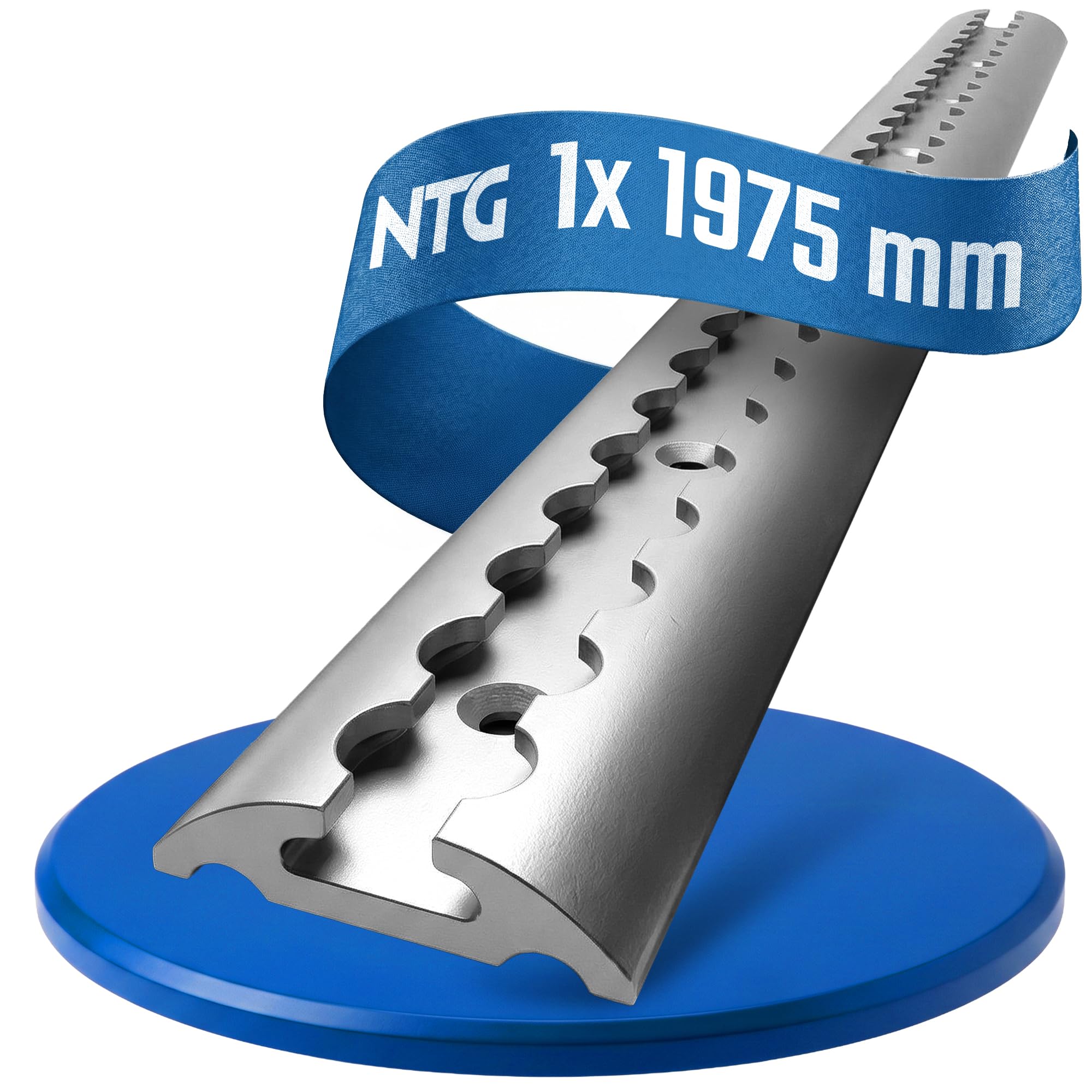 NTG Riel para aerolíneas, 1 unidad, 2 m, 1975 mm, semicircular, aluminio, certificado TÜV, accesorios para remolque, seguridad de carga, carril de amarre, para camiones, furgonetas, autocaravanas, con
