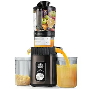 Cold Press Juicer - Juicer Machines with 4 3 Wide Feed Chute 34oz Slow Masticating Juicer for Fruits