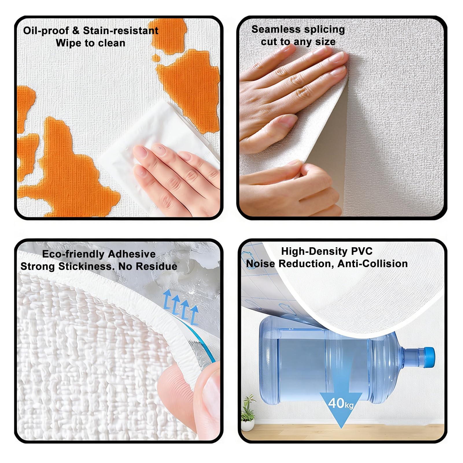 Générique Papier Peint Isolant Thermique Et Anti Humidité, 5 Mm D'épaisseur Rouleau Isolant Thermique Autocollant Revetement Mural Adhesif pour Le Revêtement Salons Chambres,Gris,W50cm L10m