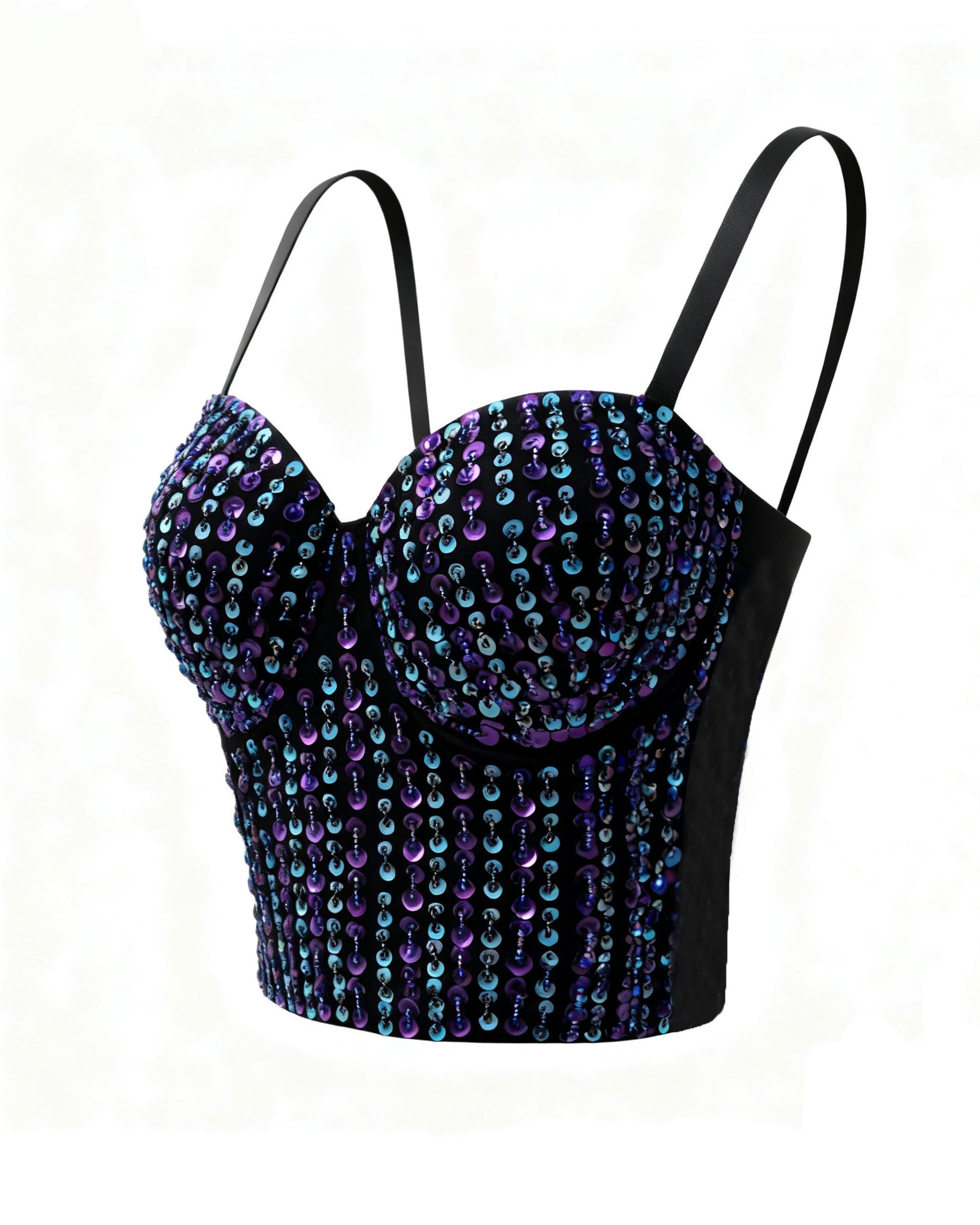 ROYAL SMEELA Haut Corset Paillettes Pour Femme Top Bustier Pailleté Bustiers et Corsets Élégant Adulte