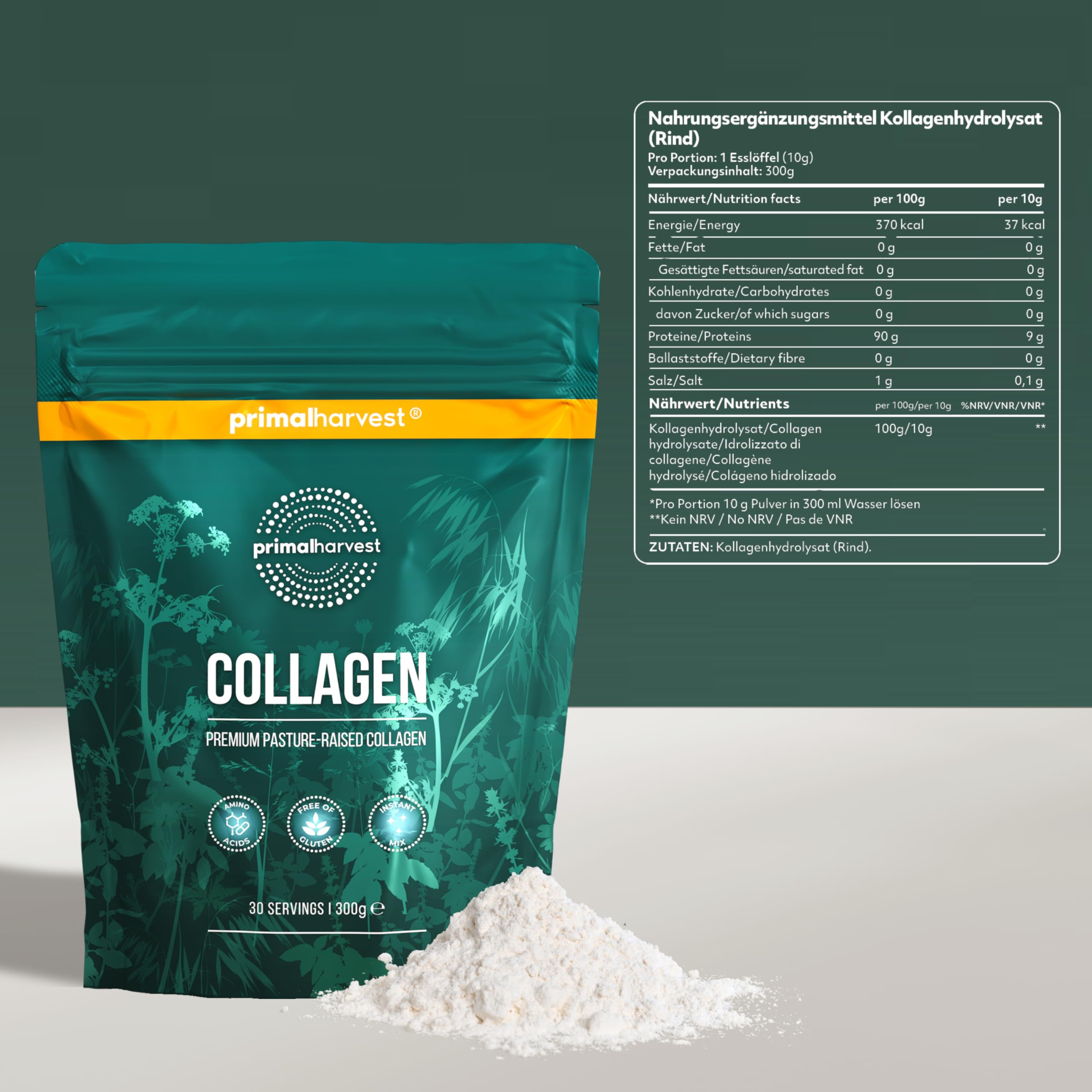 Primal Collagen – Tägliches Pulver, milch- & glutenfrei, geschmacksneutral