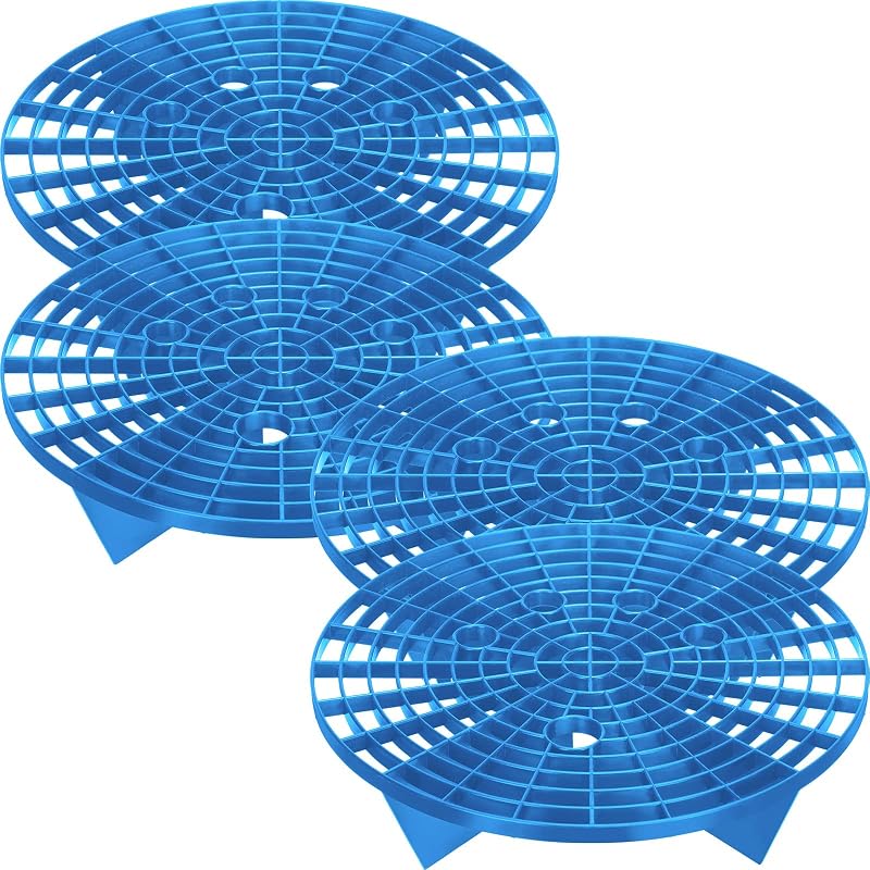 Kit com 4 Separadores de Resíduos para Balde de Lavagem Automotiva Tallew, PP, Azul, para Baldes de 3 a 5 Galões
