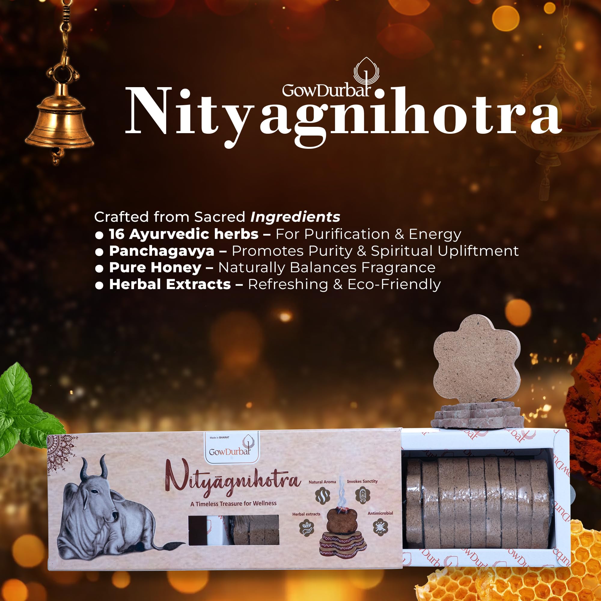 Nityagnihotra Dhoop Cakes - Herbal Pooja Supplies -2
