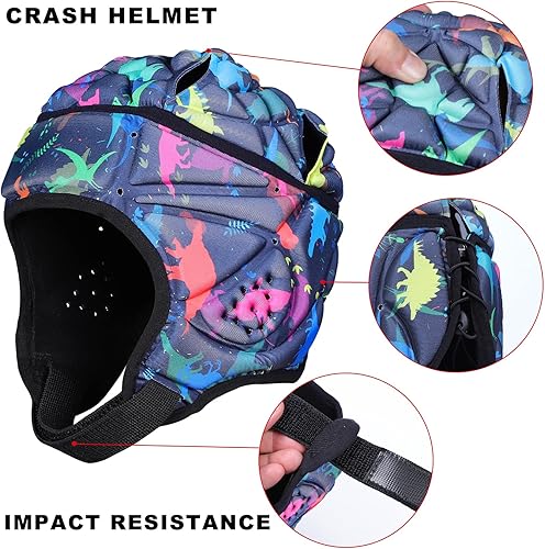 Miniatura 4 de Casco protector de 7 V 7 V 7 Rugby casco acolchado casco portero ajustable fútbol portero casco soporte bandera rugby casco de fútbol jóvenes niños