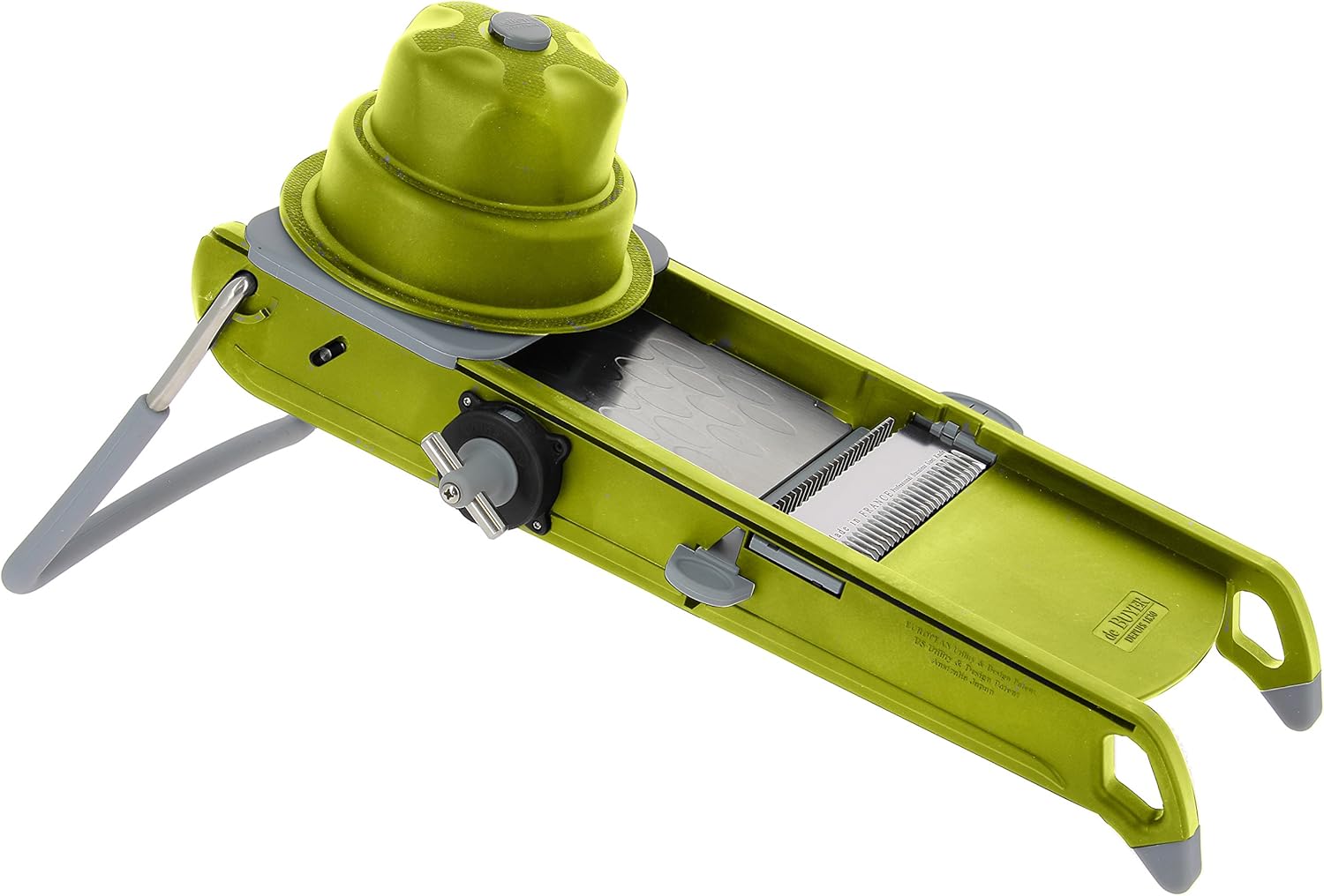 De Buyer Mandoline Swing Plus, Stainless Steel, Green, 44.5 x 19.5 x 15