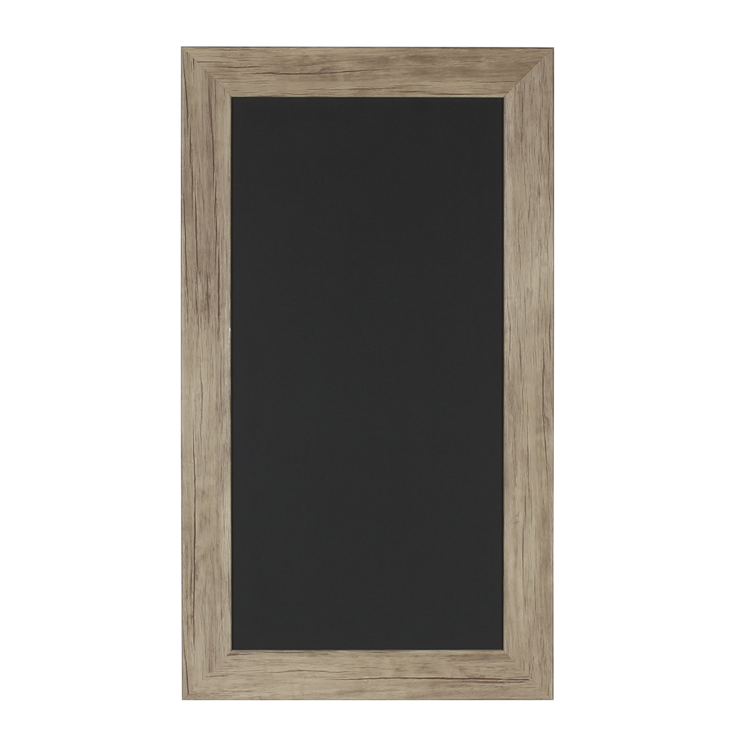DesignOvation Beatrice Framed Magnetic Chalkboard, 13x23, Rustic Brown
