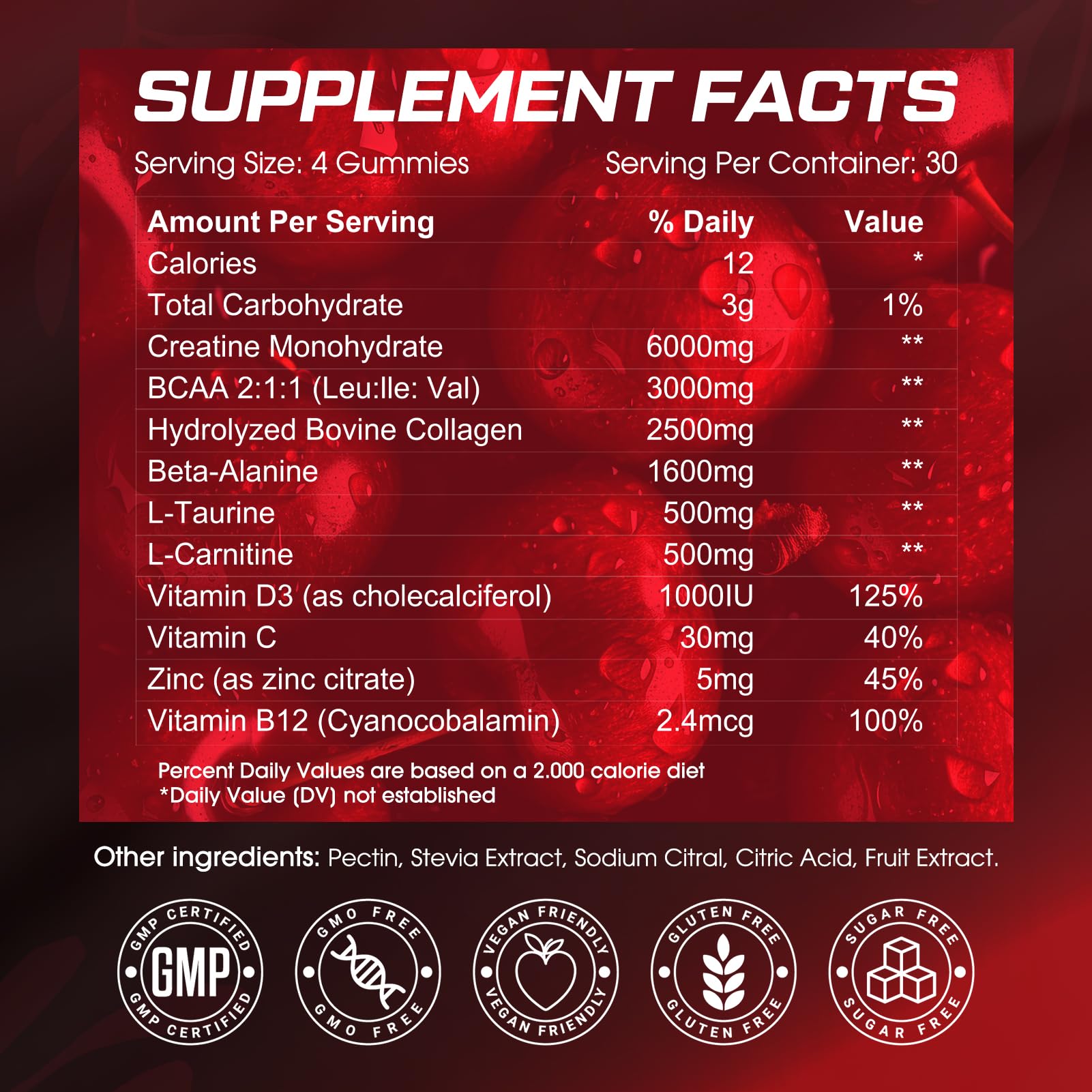 Creatine for Women, 6000mg Creatine Monohydrate Gummies with Collagen, BCAA — Amazon image 7