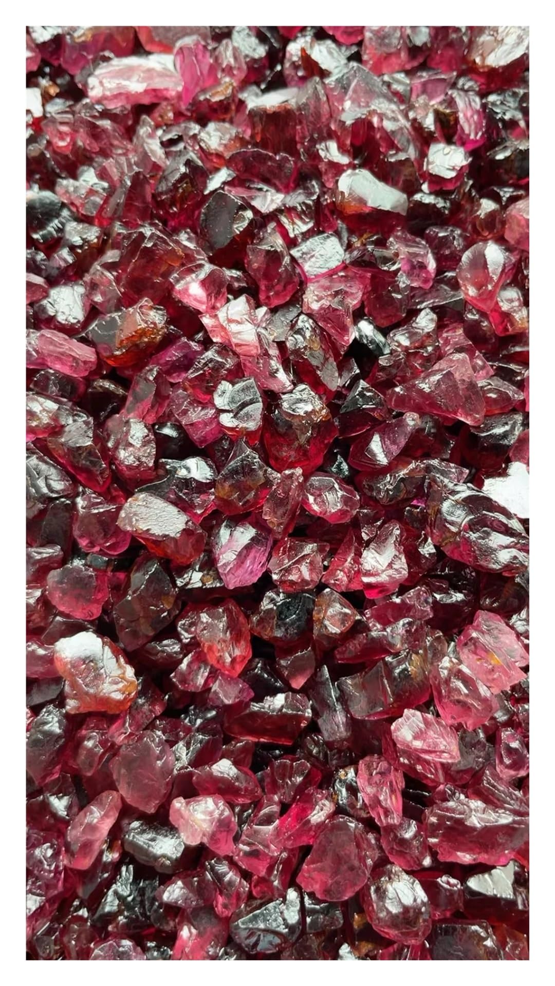 Lote de 1000g de grava Natural en bruto, Chip de granate, piedra de cristal de cuarzo en bruto, espécimen Mineral de roca, curación, habitación de Reiki, decoración del hogar, acuario(Size:10