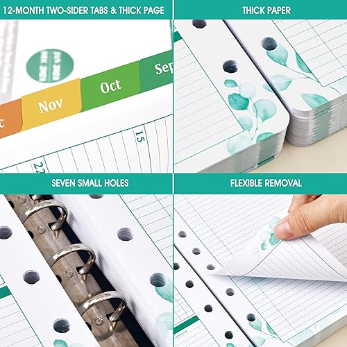 Miniatura 8 de Recambios de planificador 2026 – enero 2026 – diciembre 2026 – diciembre 2026, dos páginas por día, agenda diaria 2026, organizador encuadernado en