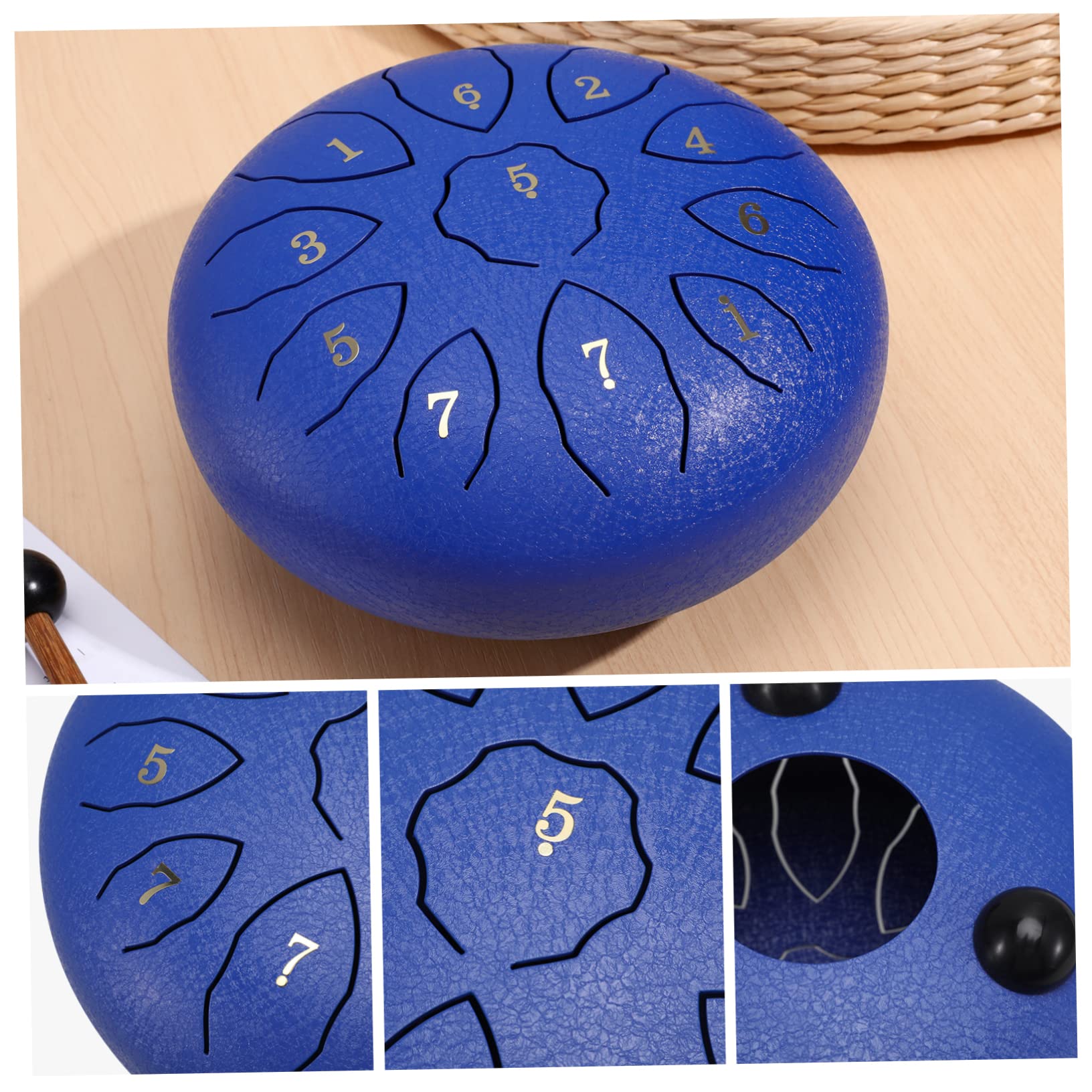 Instrumento de Percusión de 11 Notas con Baquetas y Cuaderno de Partituras para Niños
