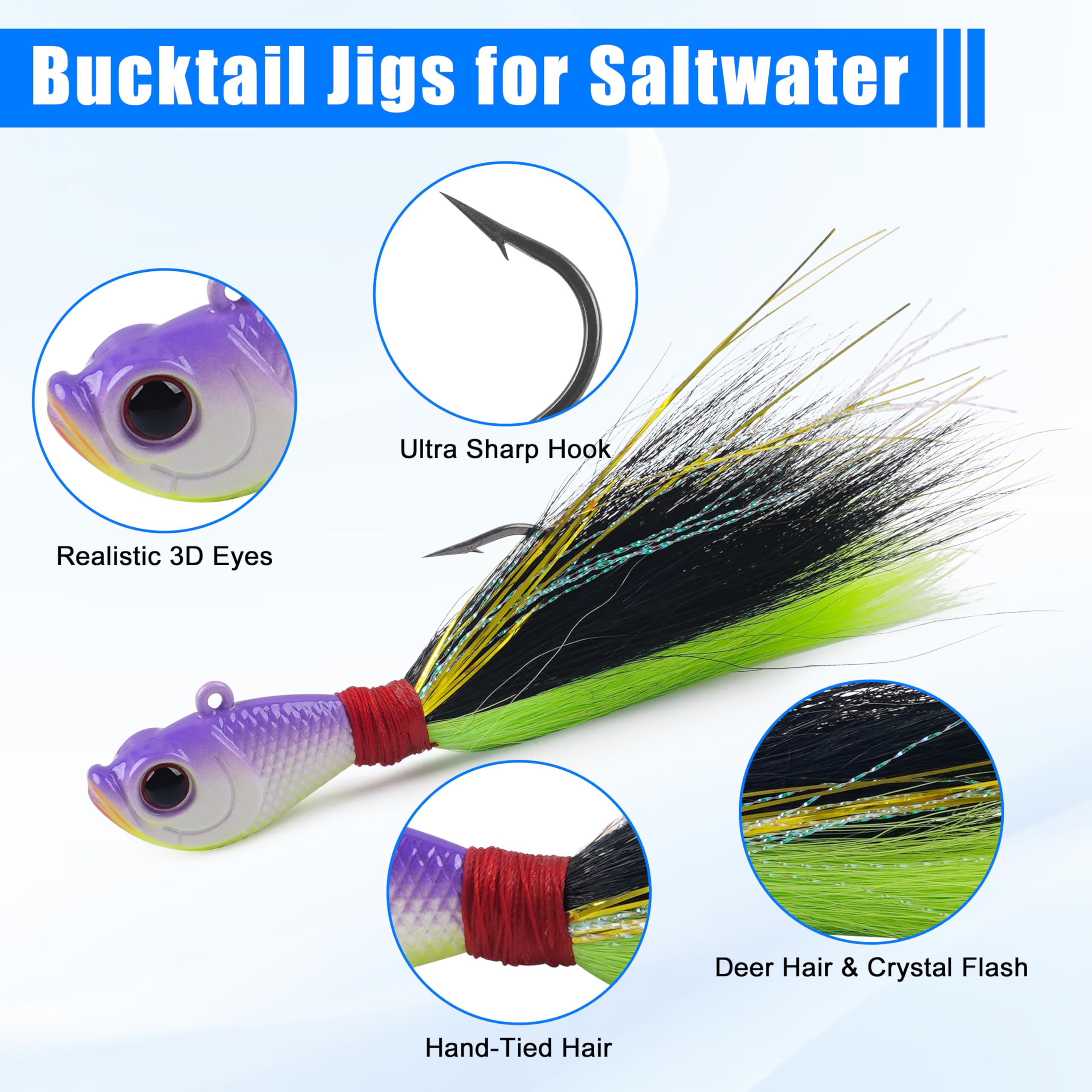 crystal fishing lure hair Bucktail Jigs Saltwater Lures Surf Bucktail Fishing Jigs Swimbait Jig Heads for Freshwater Saltwater Bass Flounder Striper Bluefish Halibut Redfish : Sports & Outdoors Service Shimano Calcutta 301 Bait Enjoy the benefits of Name:Cotton Candy