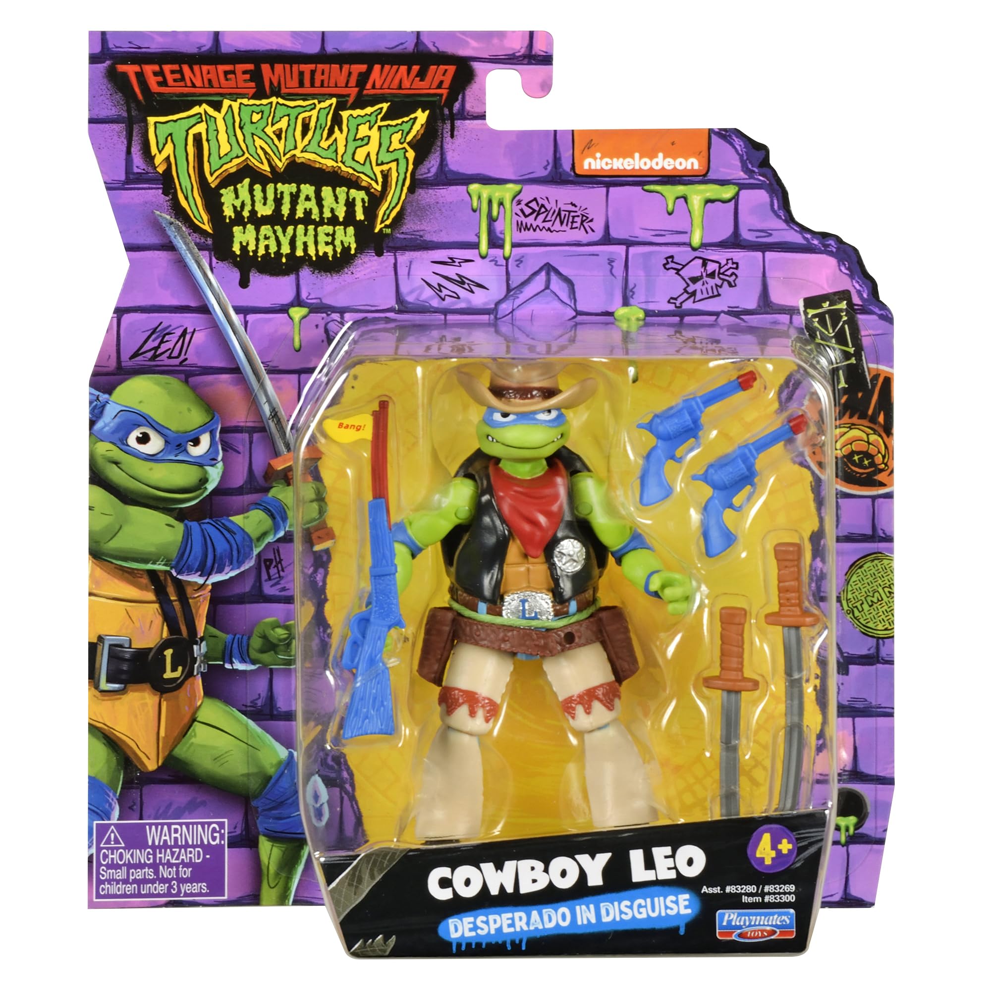 Figurine TMNT Mutatin' Leo - 1988 - Playmates - Teenage Mutant Ninja Turtles - Occasion