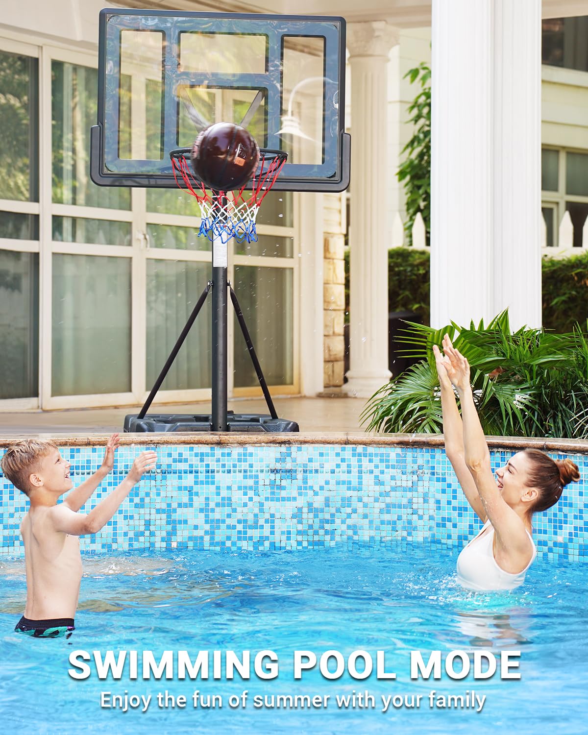 WINMAX Basketball Hoop Outdoor 3.810ft Adjustable Height