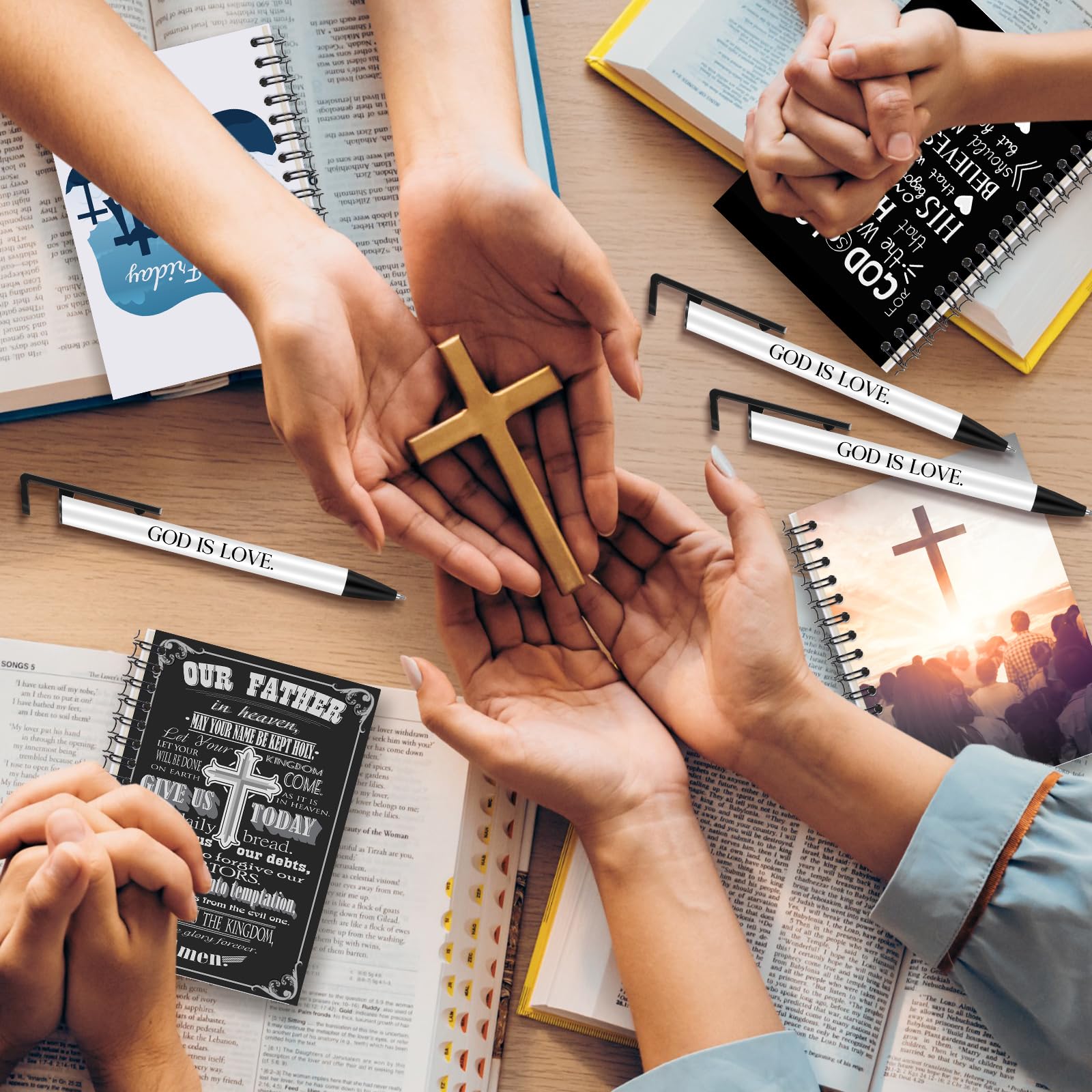 Spakon 48 Piezas Juego de Cuaderno y Bolígrafos de Sublimación A6 Línea Cuadernos en Espiral en Blanco con Bolígrafos de Sublimación DIY a Granel para Suministros de Escritura de Oficina Regalos