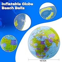 Vista 2 de Paquete de 28 globos inflables de 16 pulgadas, globo de tierra inflables, bolas de playa inflables a granel para playa, piscina, suministros
