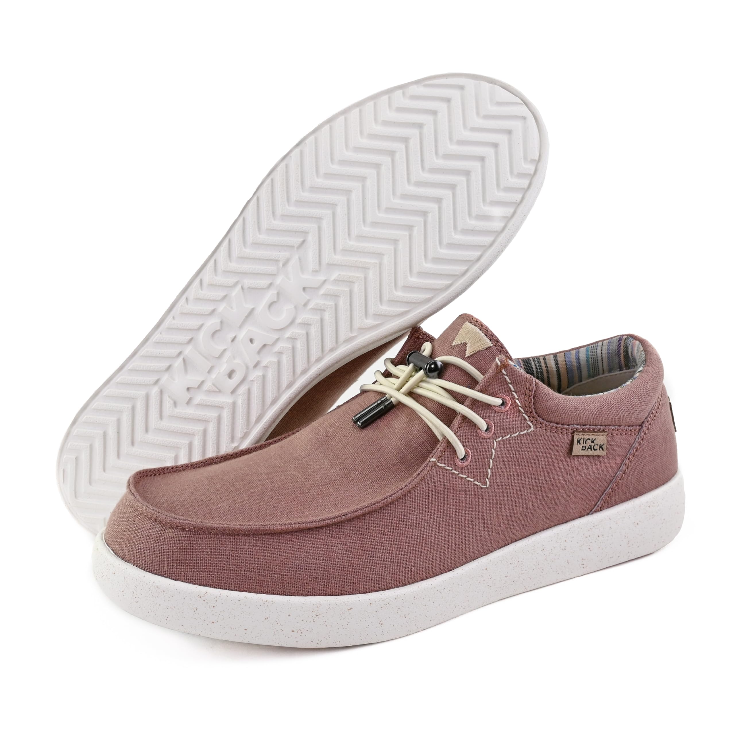 Kickback Haven Mocasines Slip‑On de Hombre Estilo Sneaker – Zapatos Casual de Canvas, Lino o Mesh Elástico con Cordones Elásticos – Cómodos y Elegantes para el Uso Diario en Verano