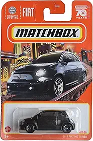 Matchbox 2019 Fiat 500 Turbo, Black 16/100