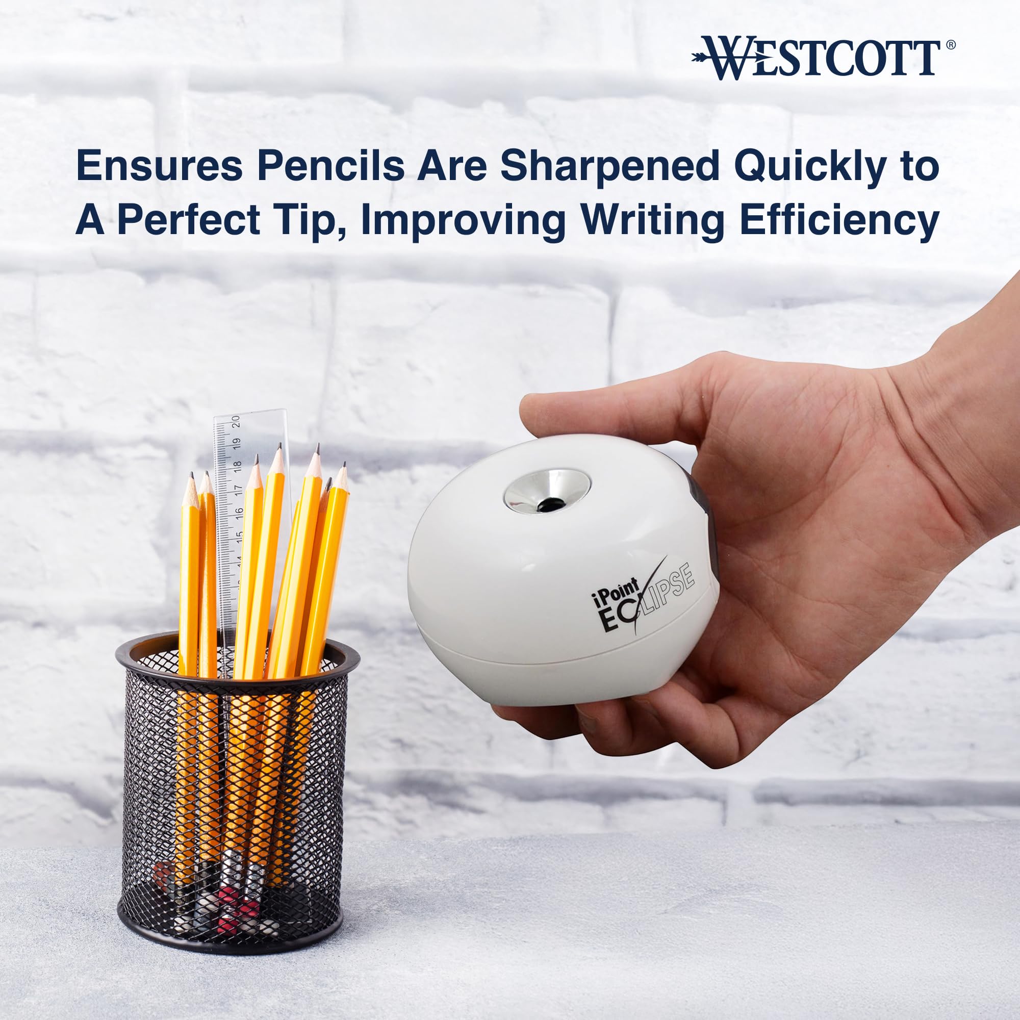 Westcott iPoint® Eclipse Taille-crayon à batterie (00647)