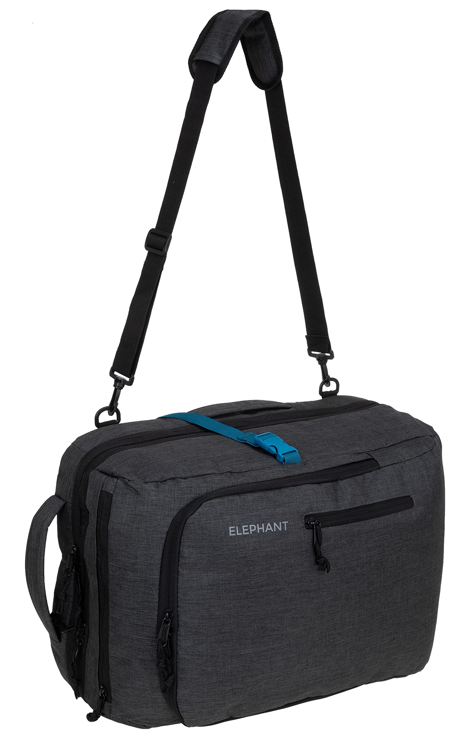 Elephant Rucksack Handgepäck Reise Fly 45 L Laptop Fach 12900 Dunkelgrau | Legends XL Flugzeug Bus Reiserucksack Tasche Laptop Fach Anti-Theft Tasche Dunkelgrau Schwarz