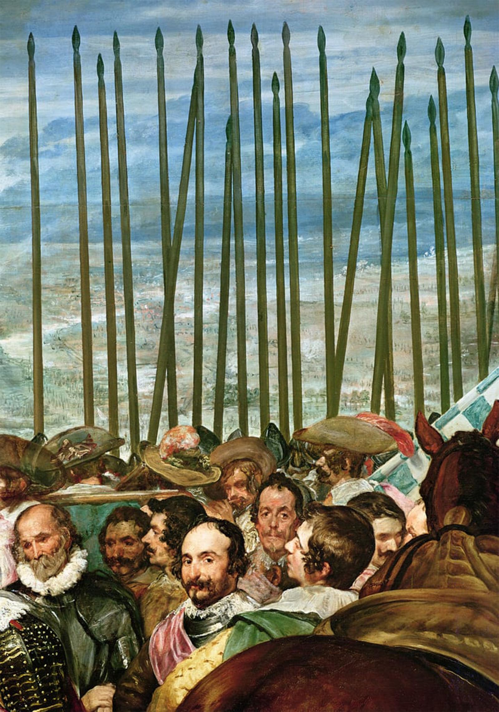 ARTXLXXBN Famous Painting Art Wall Decor Abstract Art Picture the Surrender of Breda Detail of Soldiers with Lances by Diego Velázquez Animal Pictures for Home Decor 60x90cm
