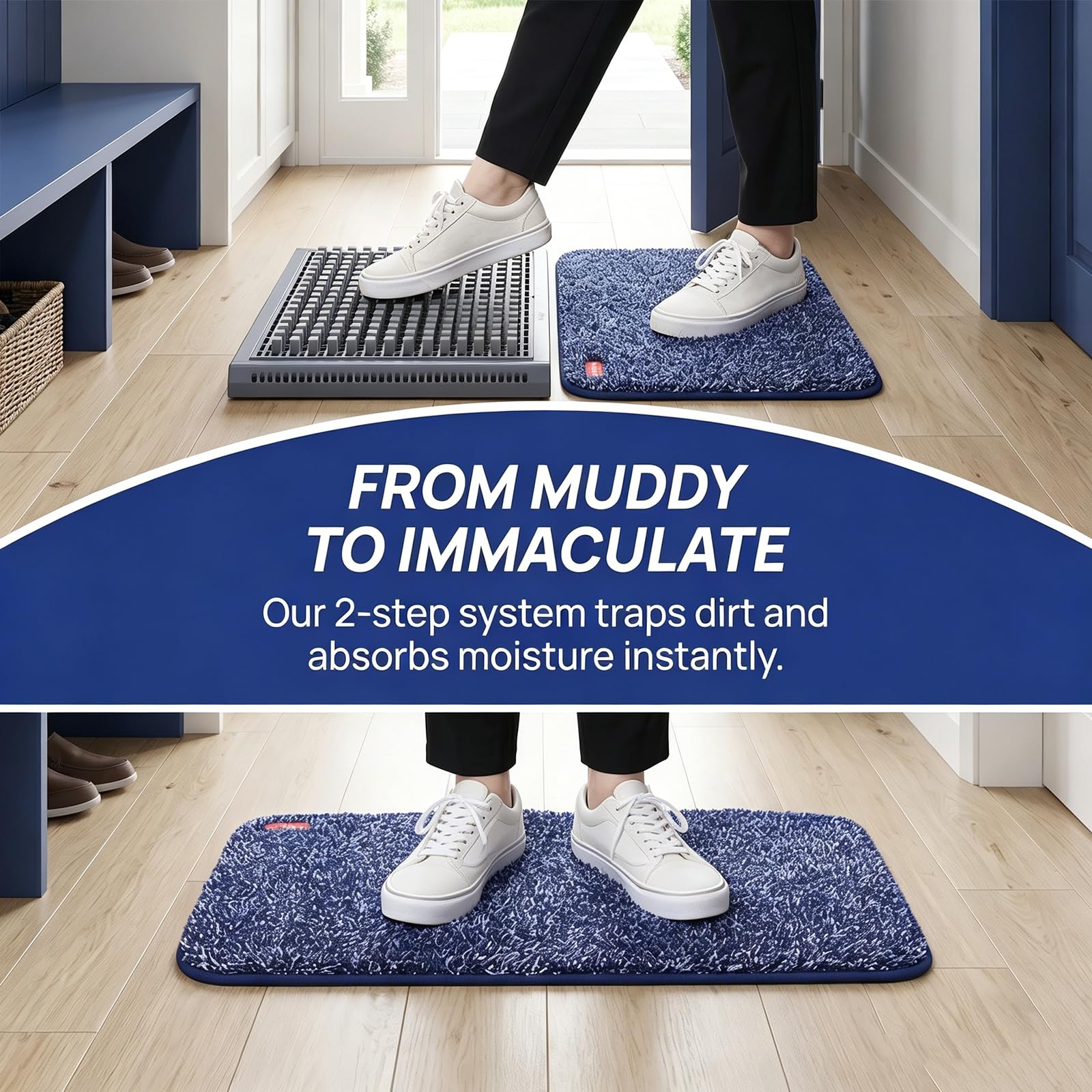 Alfombrilla Limpiadora De Suelas, Máquina Limpiadora De Suelas De Zapatos, Raspador De Botas, para Uso En Seco Y Húmedo, con Alfombrilla Absorbente, para Hogares, Tiendas Y Granjas