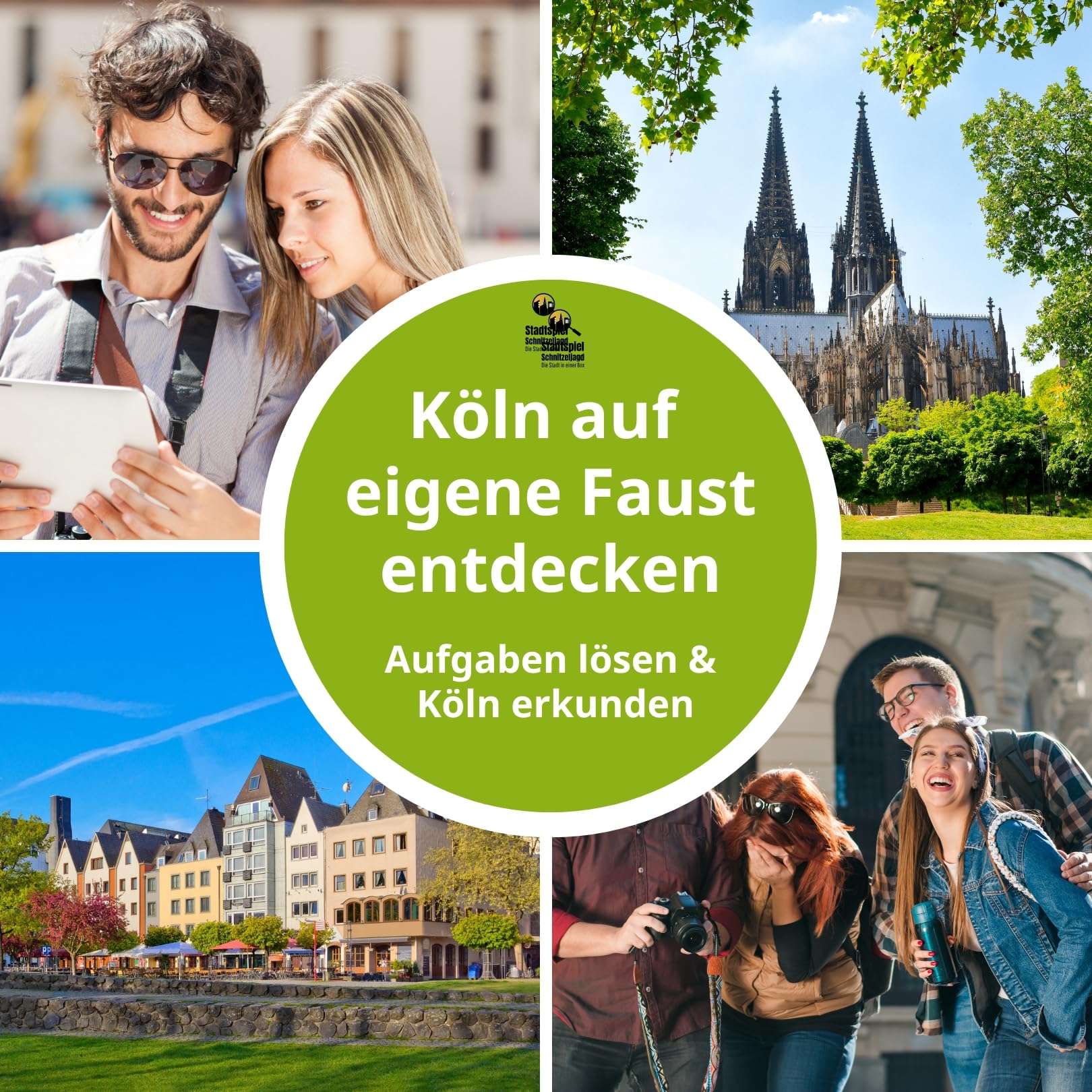 Stadtspiel Schnitzeljagd Köln Altstadt - Entdeckertour | Stadtrallye durch die Kölner Altstadt – ideales Erlebnisgeschenk für Touristen & Einheimische, perfekt für Teamevents