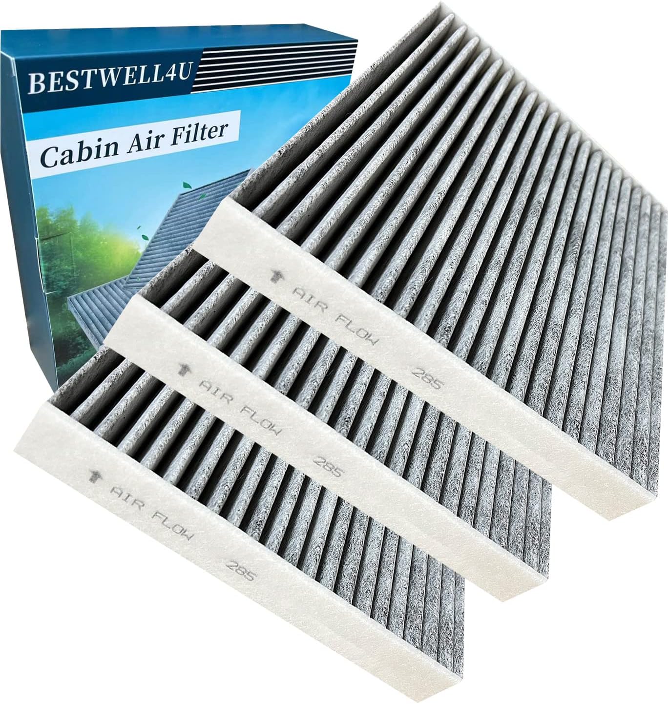 BESTWELL4U BW285 3-Pack Cabin Air Filter (replacement for Toyota filters)