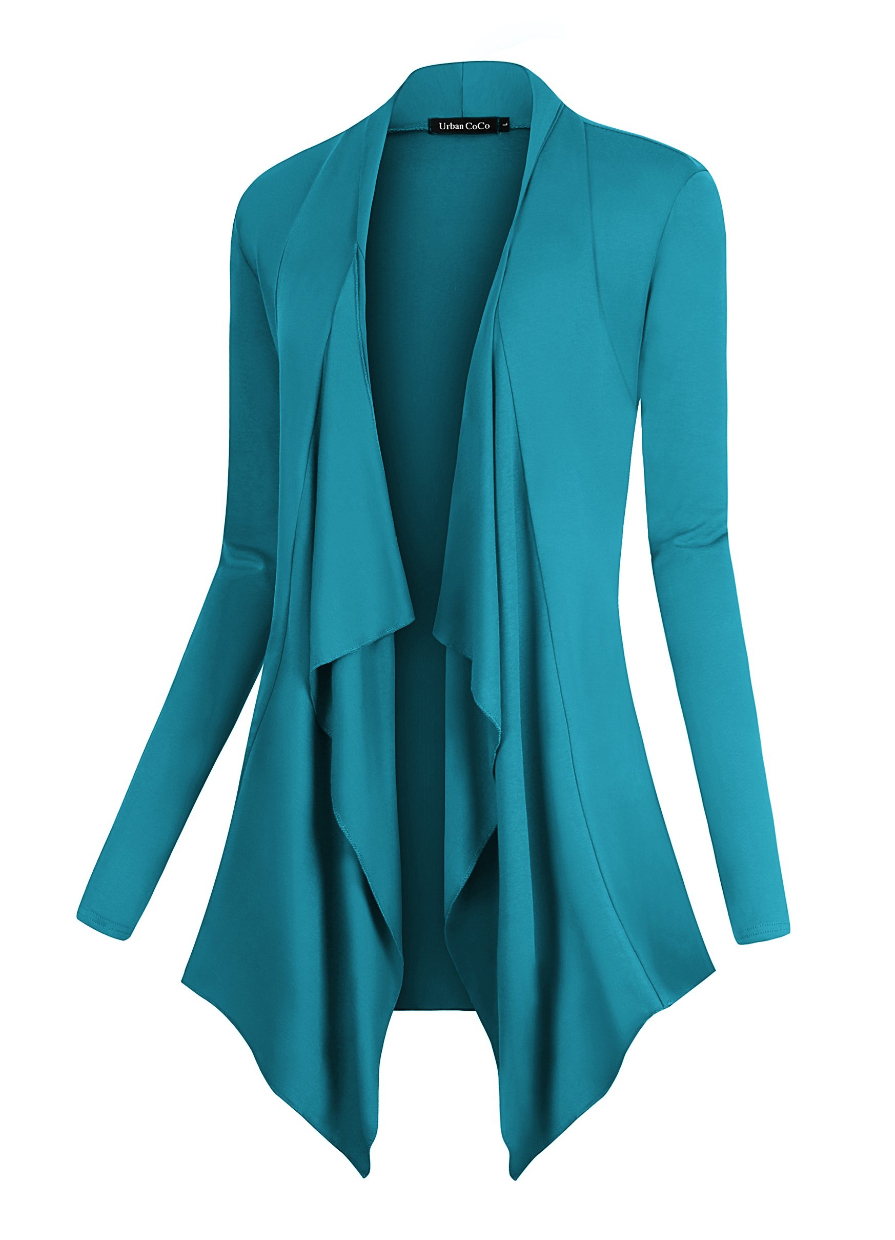 Women's Drape Front Open Cardigan Long Sleeve Irregular Hem