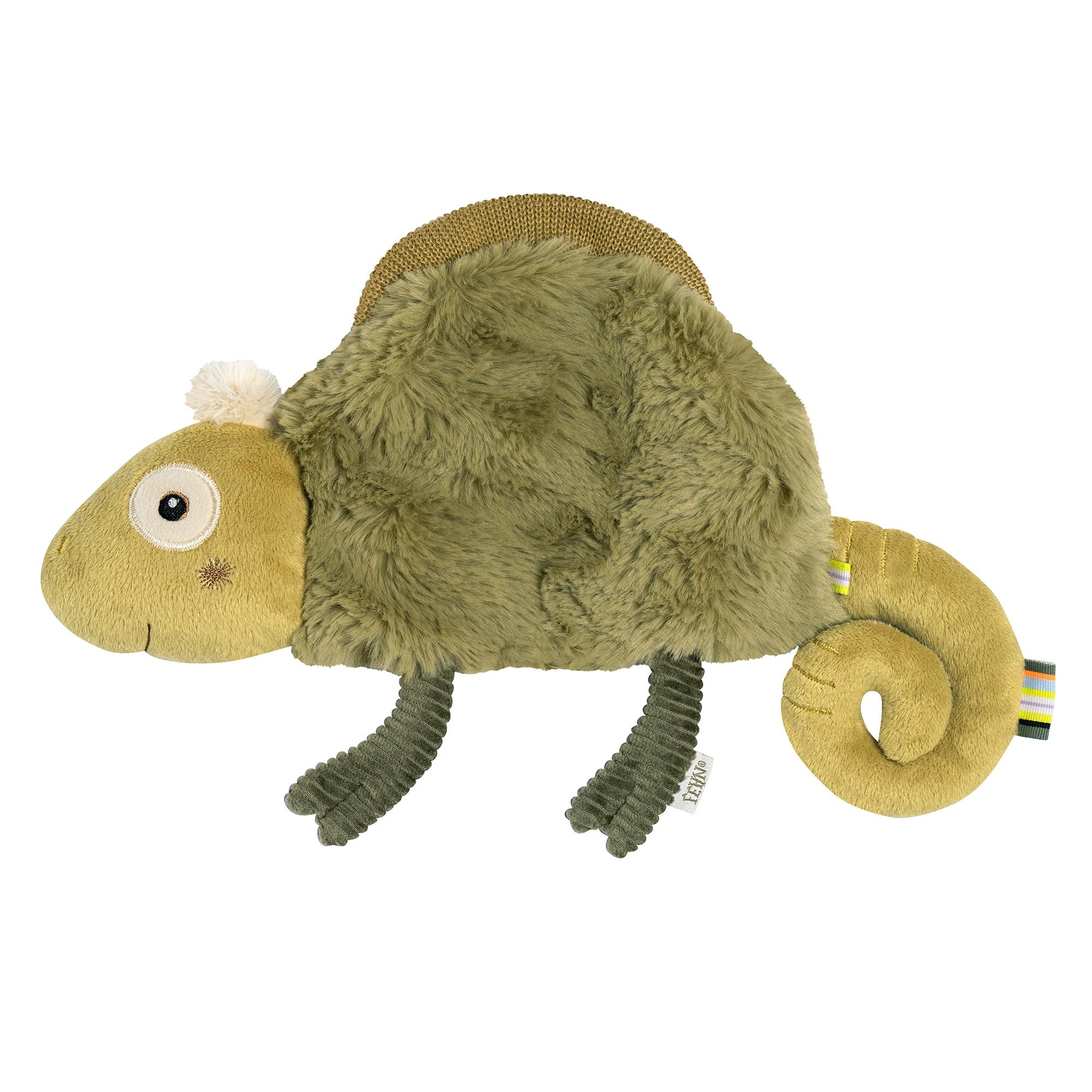 Fehn Chameleon Comforter - Playmate, Sleep Aid & Stuffed Toy Cuddly Blanket for Gripping, Feeling, Cuddling and Loving for Babies and Toddlers from 0+ Months